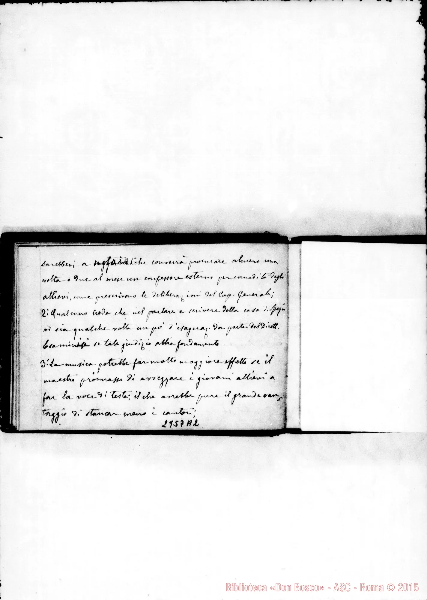 Fotogramma A 2 — Visite, norme, relazioni su varie Case fino all’anno 1885. Tutto ms. Rua