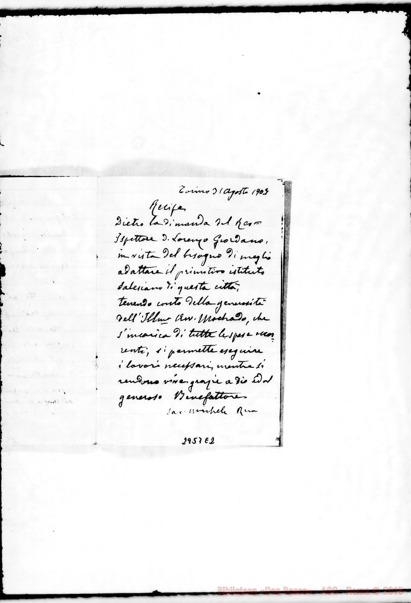 Fotogramma E 2 — Da apr. 1895 fino A mar. 1904