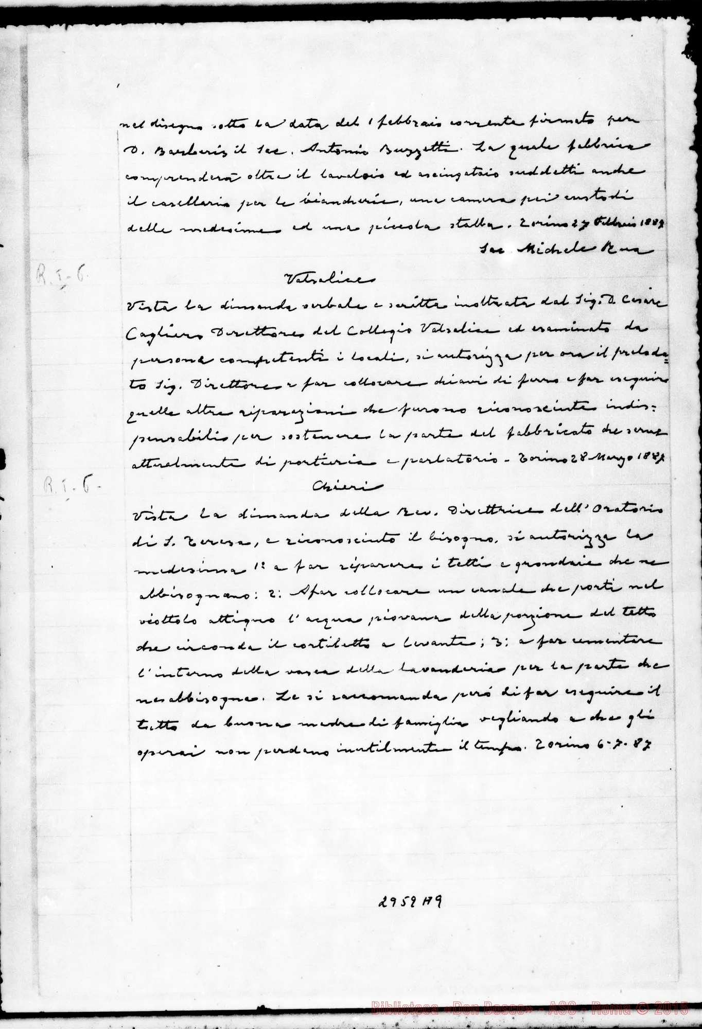Fotogramma A 9 — Permessi di fabbricazioni E di provviste straordinarie da lug.1887 fino al 6-07-1902. Copia in ms. di Balestra