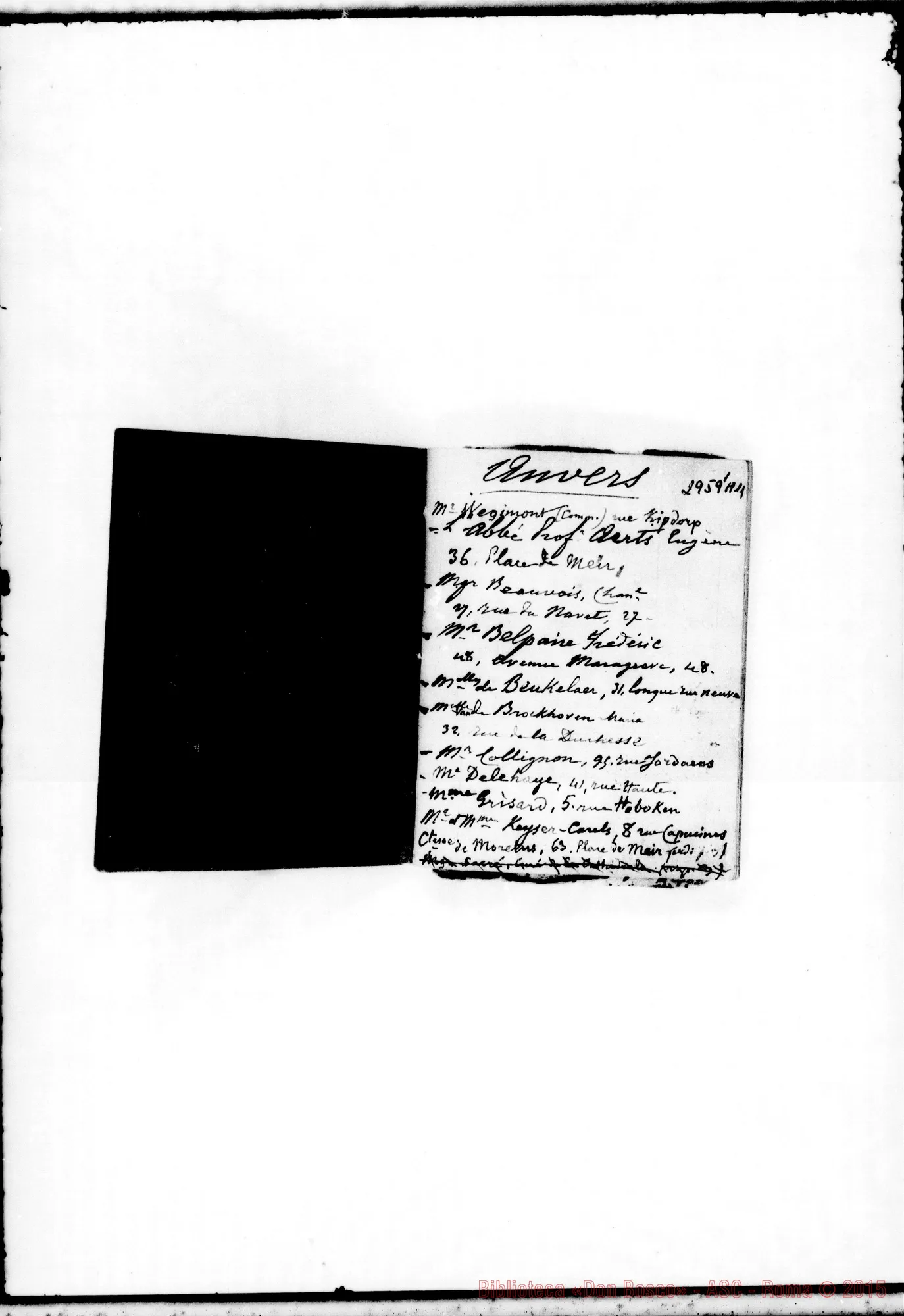 Fotogramma A 11 — Benefattori: Relazioni (per Case). Ms. di D. Rua E altri
