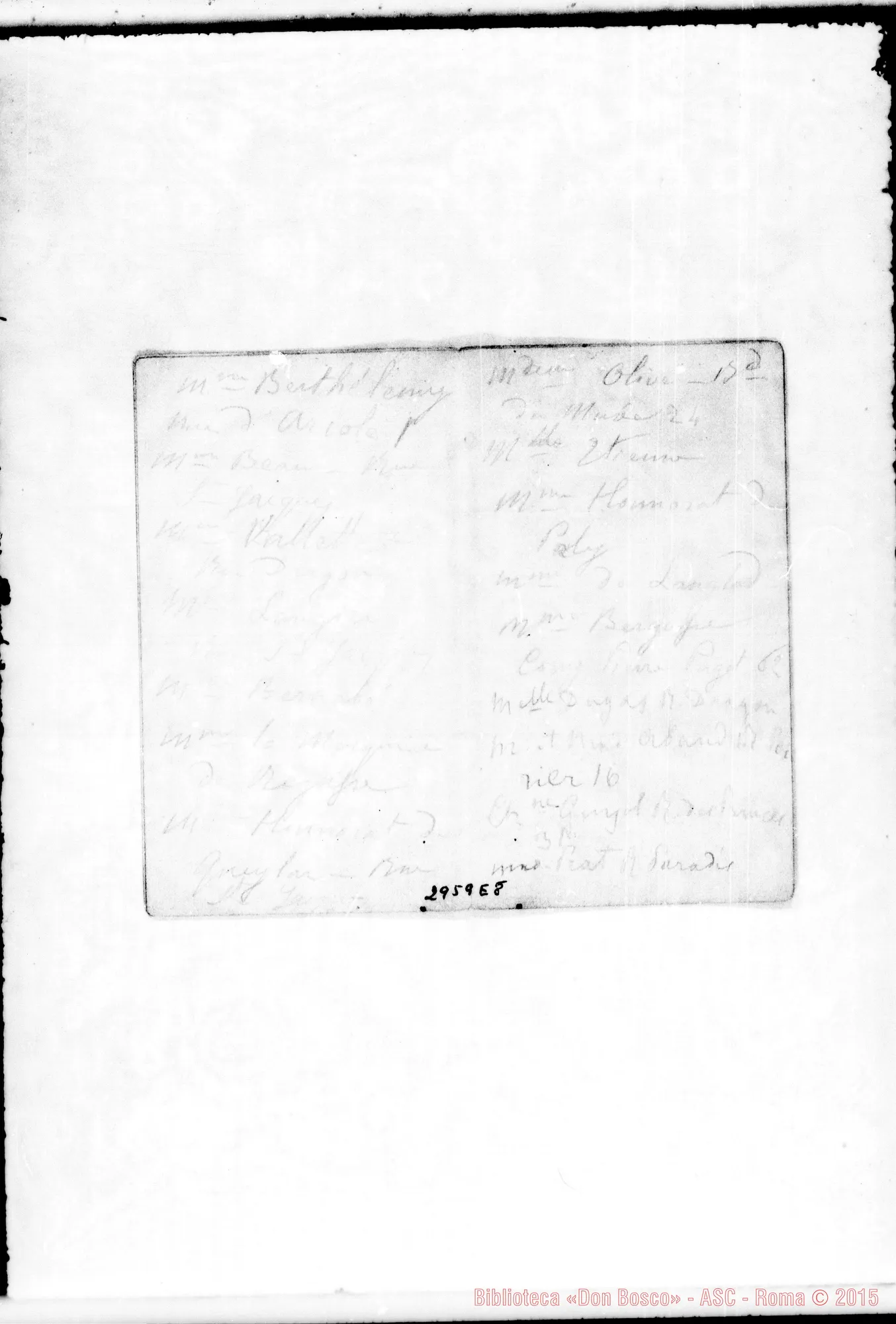 Fotogramma E 8 — Liste per Case. Ms. quasi tutto di D. Rua