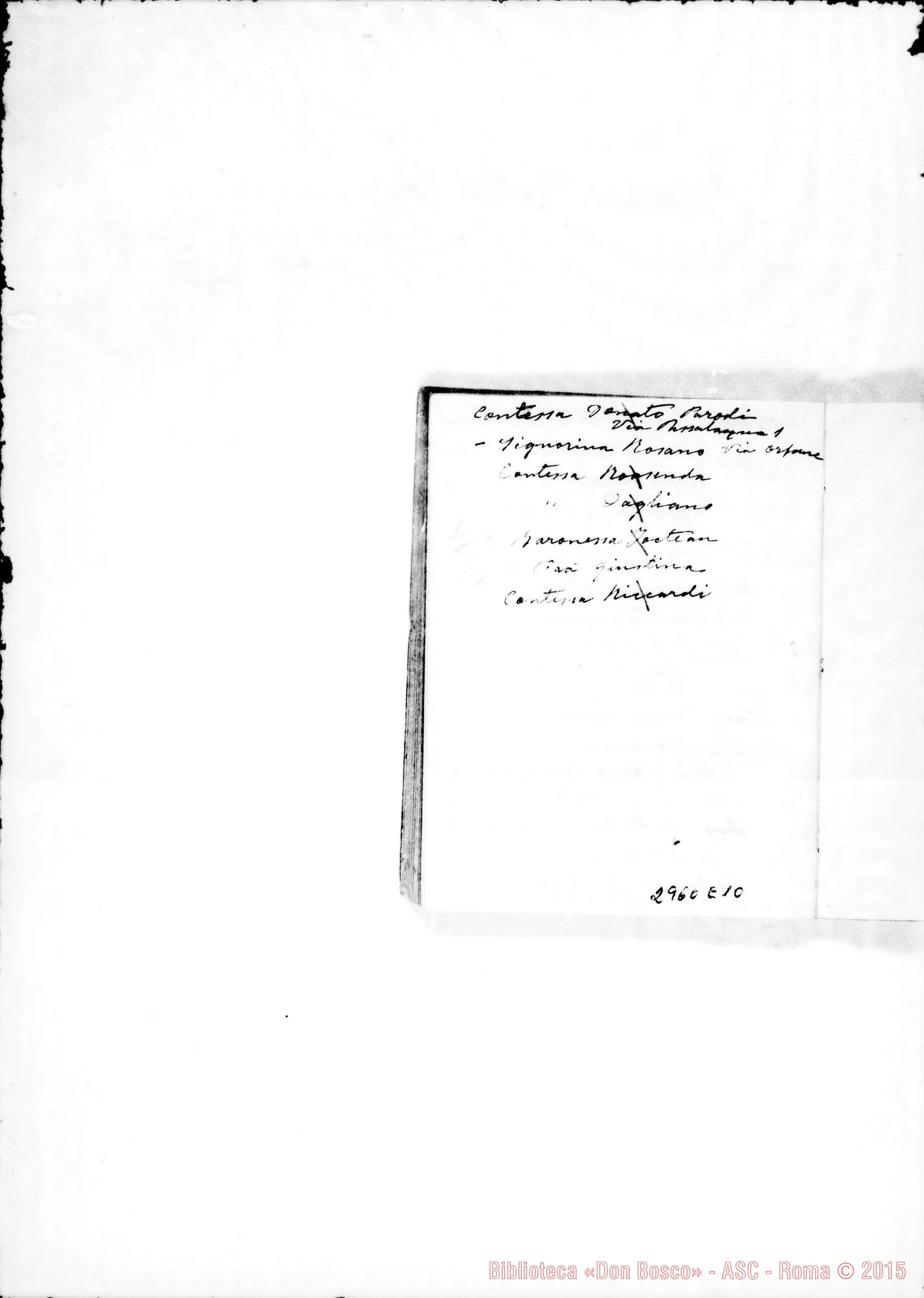 Fotogramma E 10 — Regali ai benefattori, dal marzo 1905
