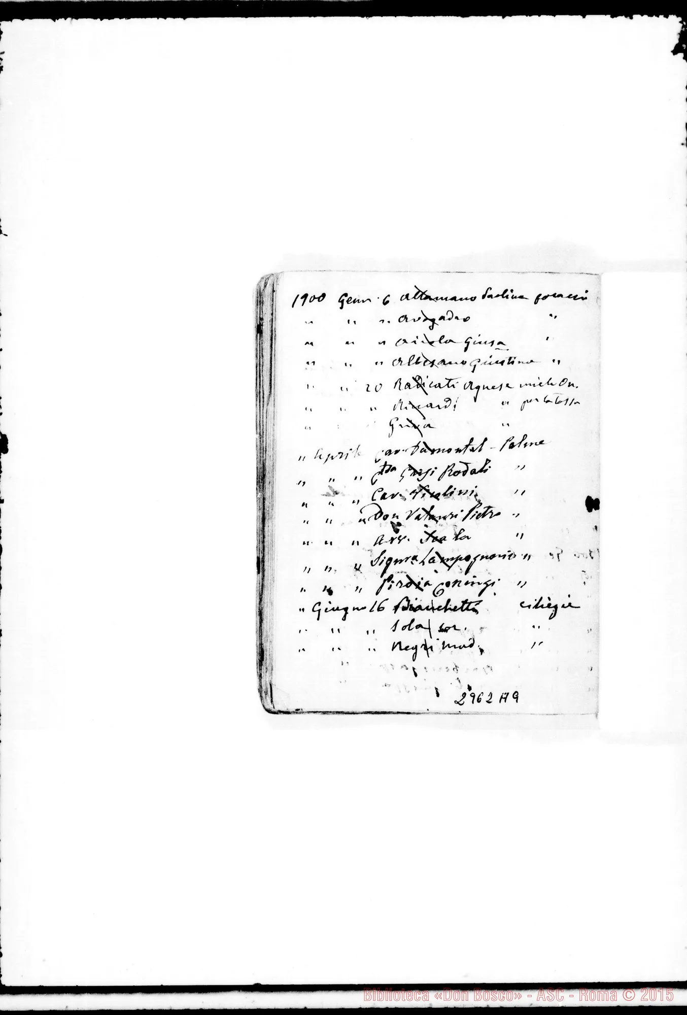 Fotogramma A 9 — Spedizione di piccoli regali. Da giù. 1887 A feb.1905