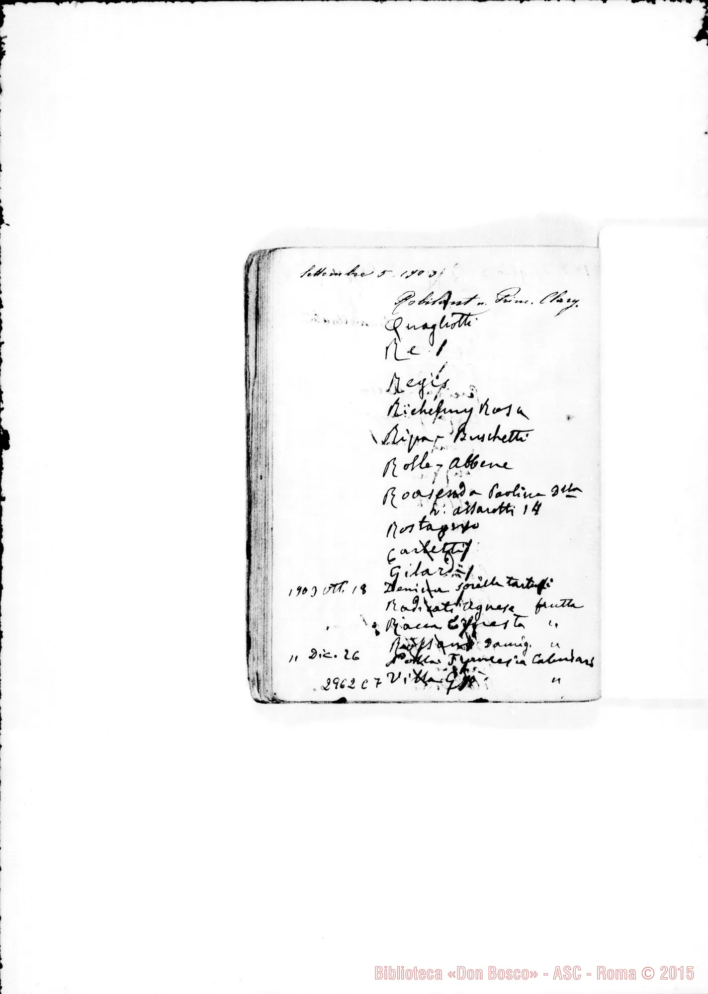 Fotogramma C 7 — Spedizione di piccoli regali. Da giù. 1887 A feb.1905