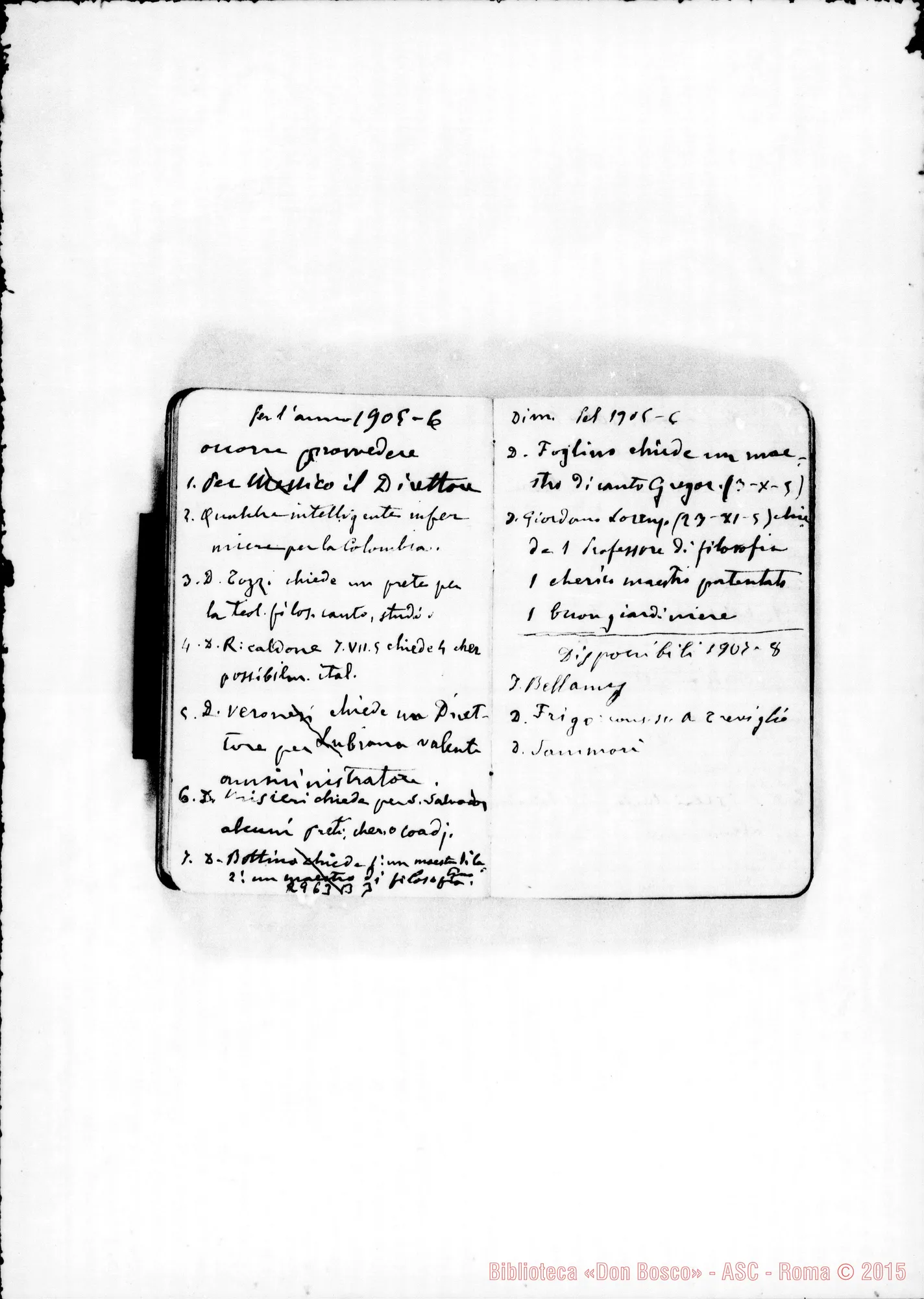 Fotogramma B 3 — Note: Memorie di necessità E richieste delle Case. Qualche ms. allogr.