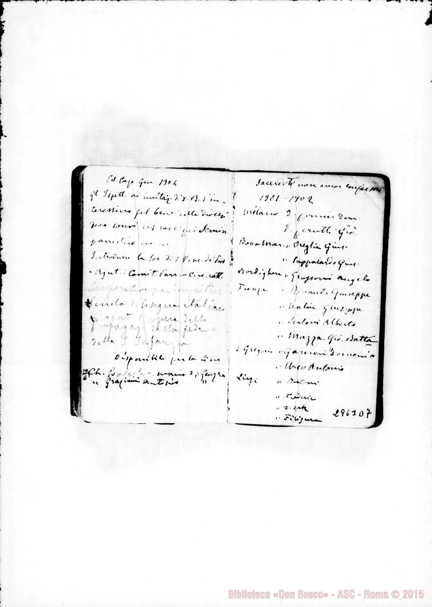 Fotogramma D 7 — Appunti per conferenze E avvisi, della distribuzione del personale, delle diverse necessità delle case E delle persone. Tutto di D. Rua