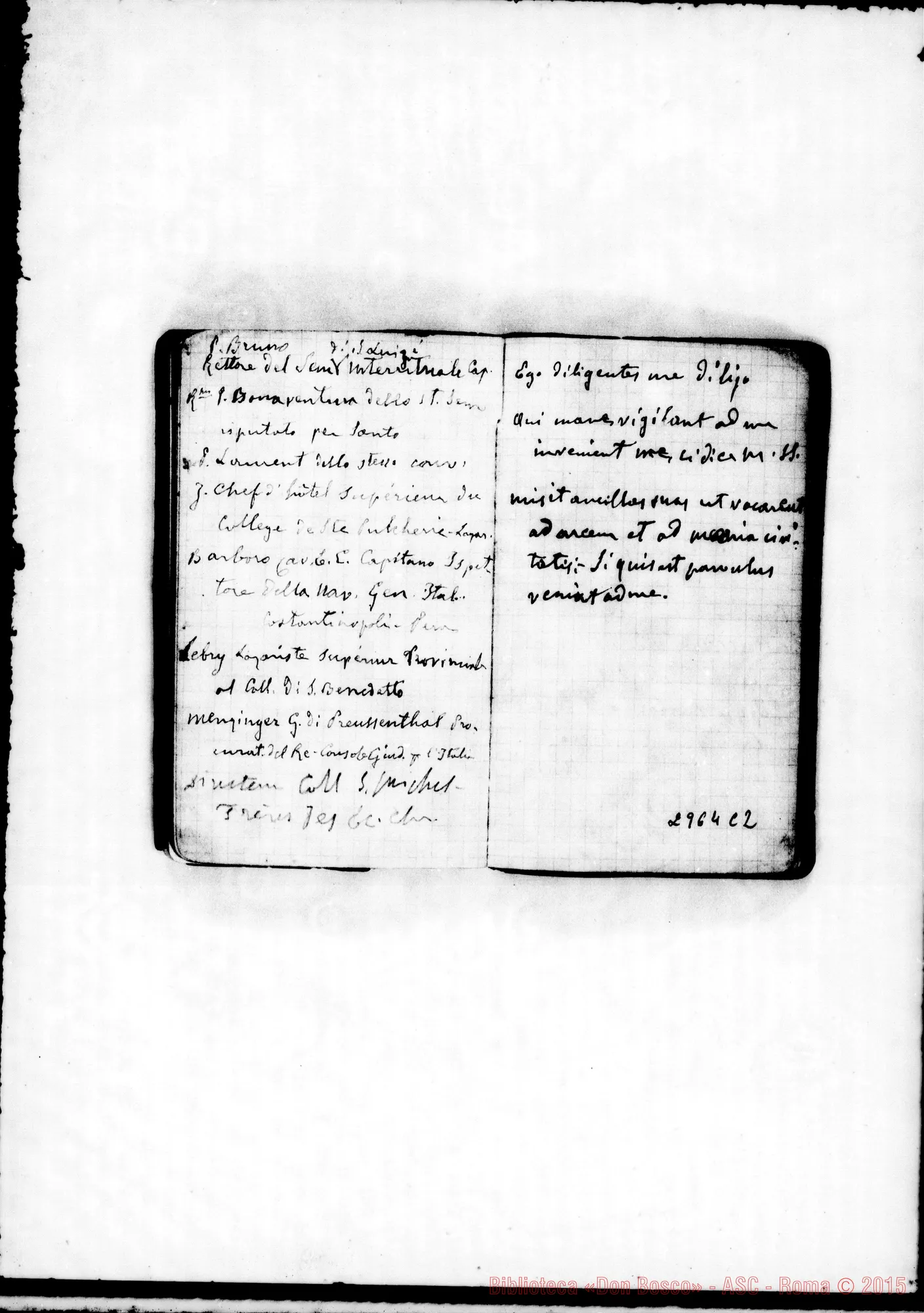 Fotogramma C 2 — Appunti per conferenze E avvisi, della distribuzione del personale, delle diverse necessità delle case E delle persone. Tutto di D. Rua