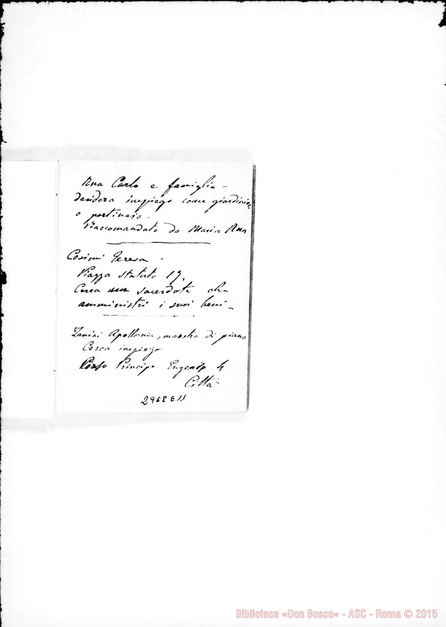 Fotogramma E 11 — Da apr.1907. Ms. di D. Rua ed altri