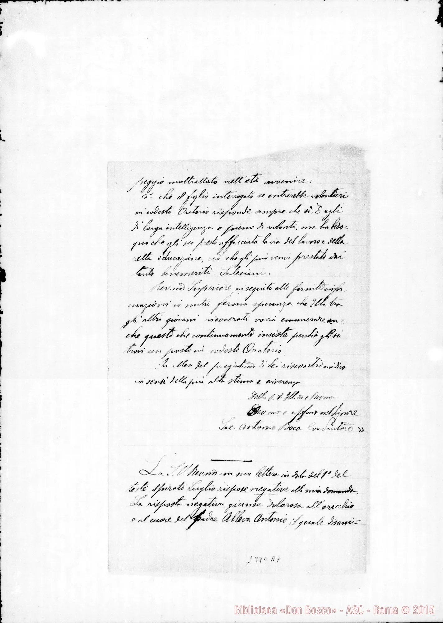 Fotogramma A 7 — Alleva Serafino: Lo presenta D. Boca Antonio, 3-07-1907