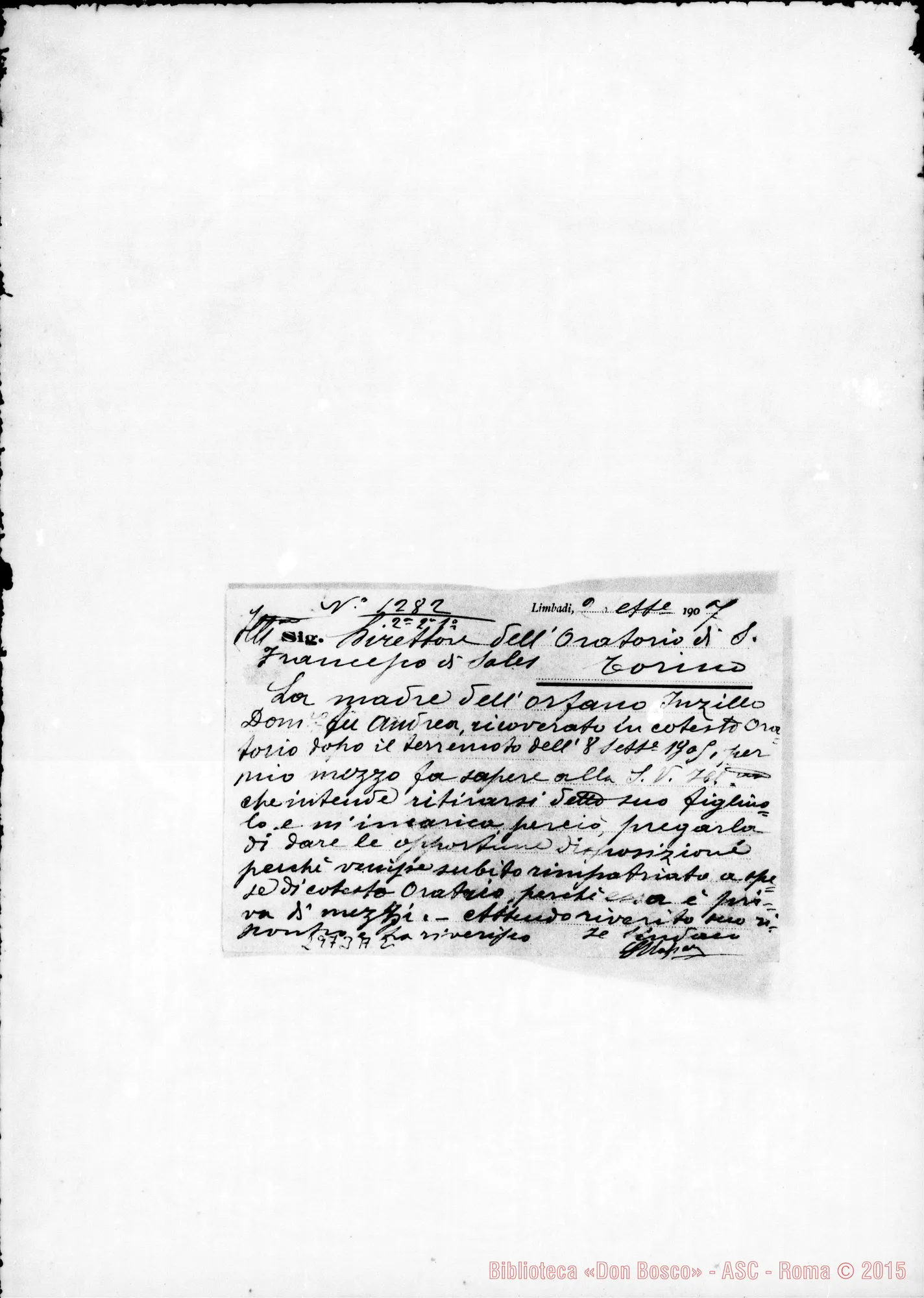 Fotogramma A 2 — Sindaco di Tropea - Direttore, il 2-07-1907