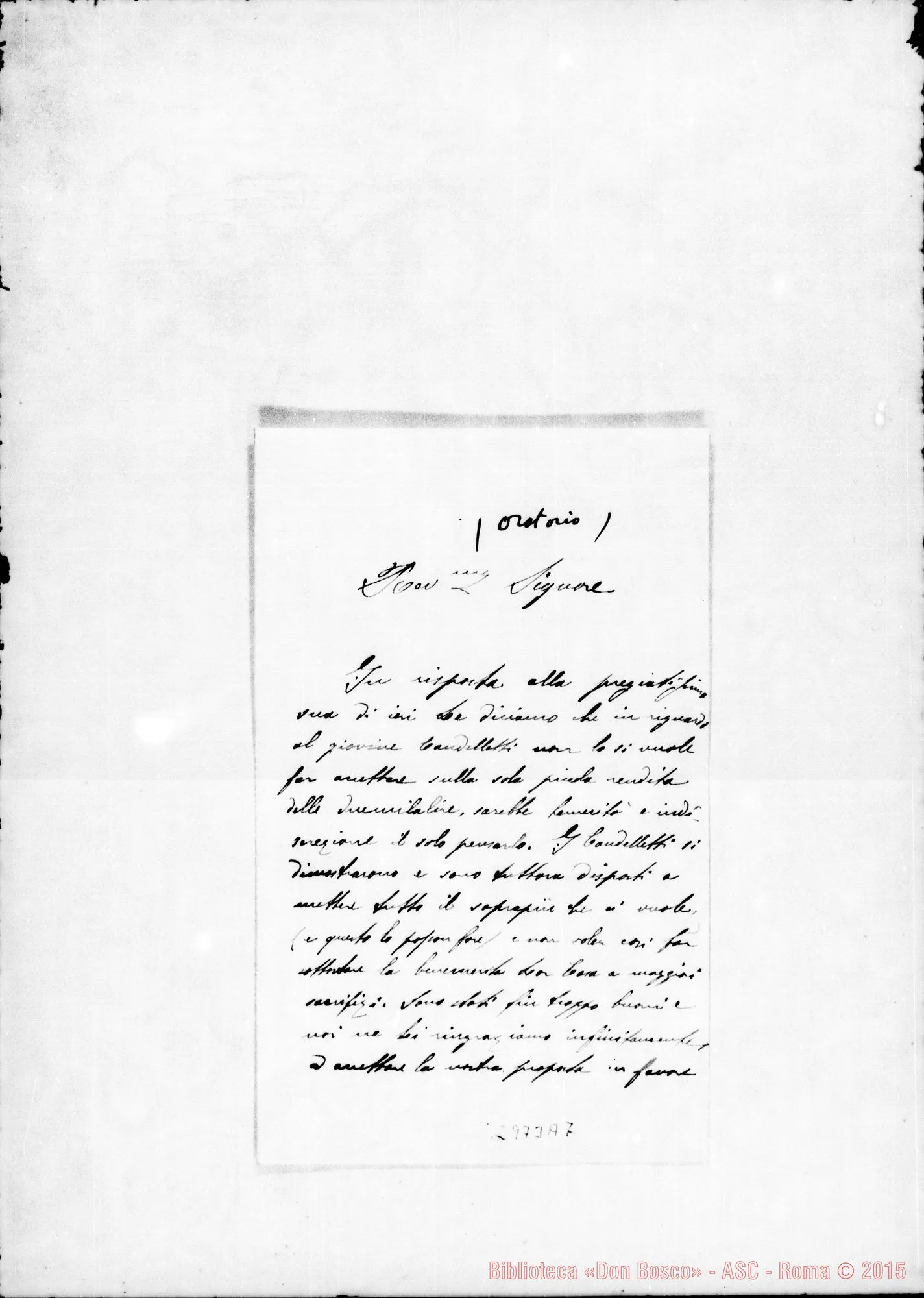 Fotogramma A 7 — Garnerone Giov. - Oratorio. Caraglio, 8-09-1910