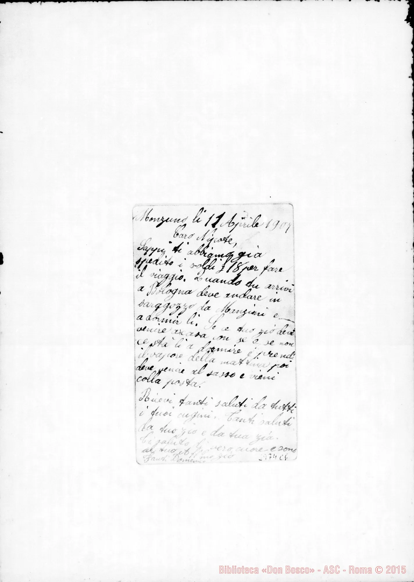 Fotogramma C 6 — Fanti Luigi: Fanti Domenico - Fanti Luigi (zio E nipote). Monzuno, 11-04-1907