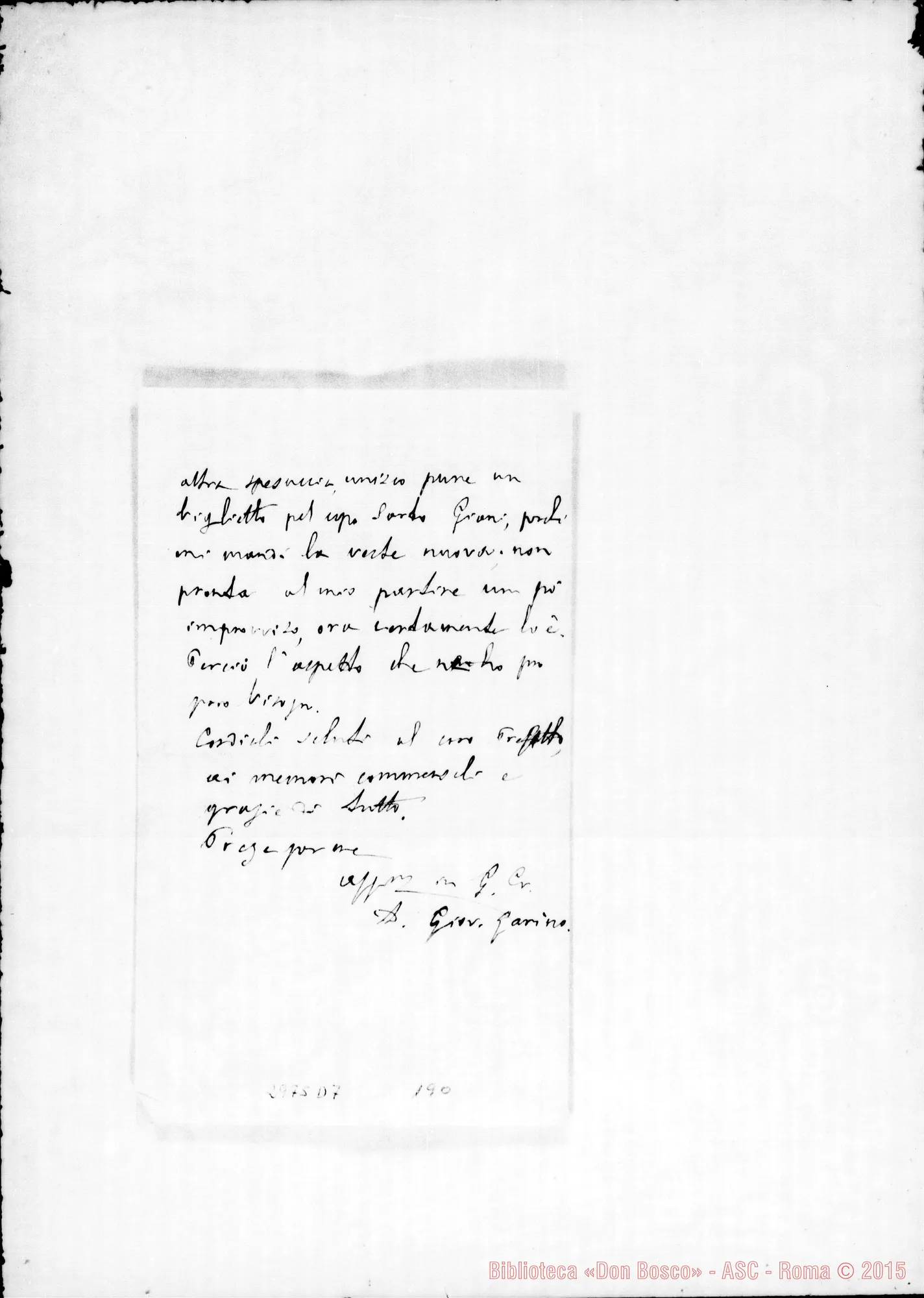 Fotogramma D 7 — Garino Giuseppe: Garino Giovanni - Direttore. Certosa, 26-07-1907