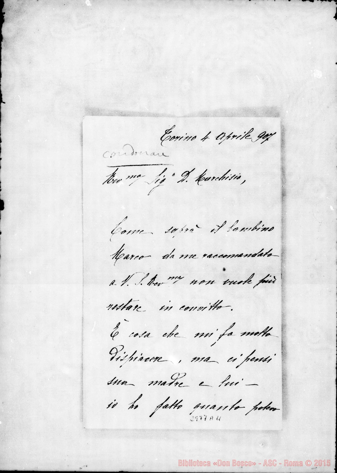Fotogramma A 11 — Marco Michele: Vegezzi-Bossi Cesarina - D. Marchisio. Torino, 4-04-1907