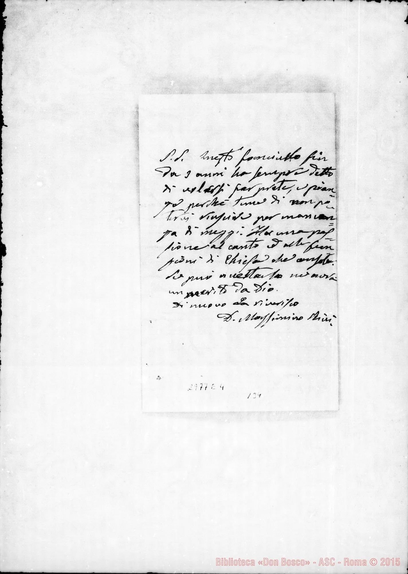 Fotogramma E 4 — Montalti: Massimino Ricci, parroco - Rev.do Signore. Forlì, 25-06-1906