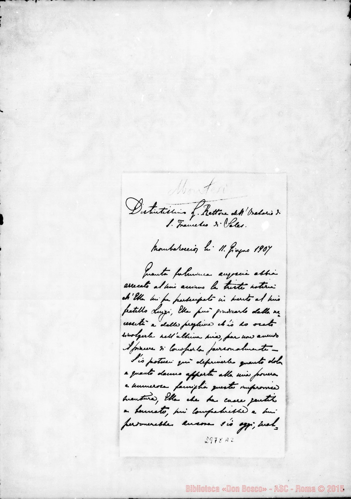 Fotogramma A 2 — Montesi Alfeo - Rettore. Mombarone, 11-06-1907