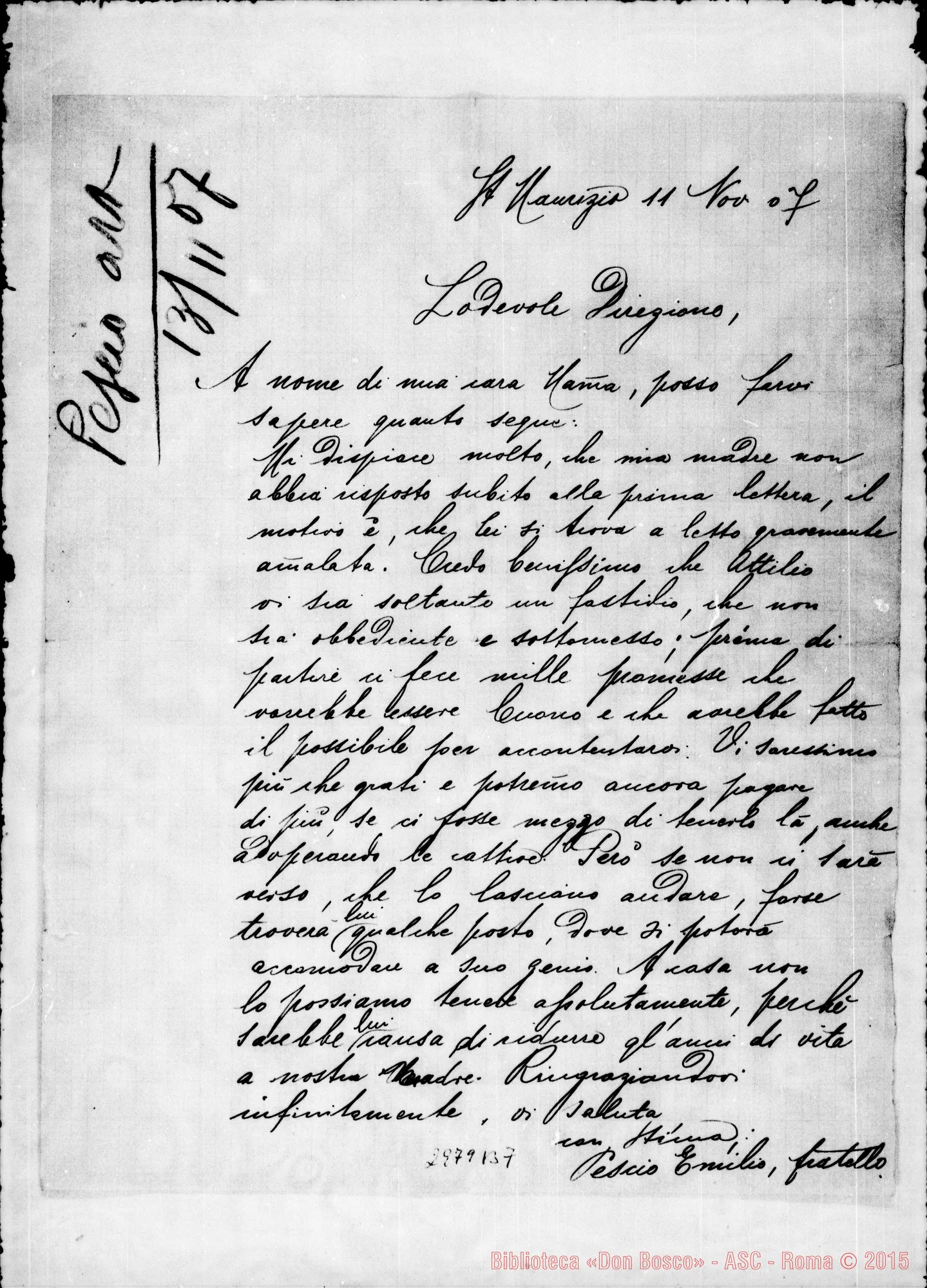 Fotogramma B 7 — Emilia Pescio - Direzione. Poschiavo, 11-11-1907