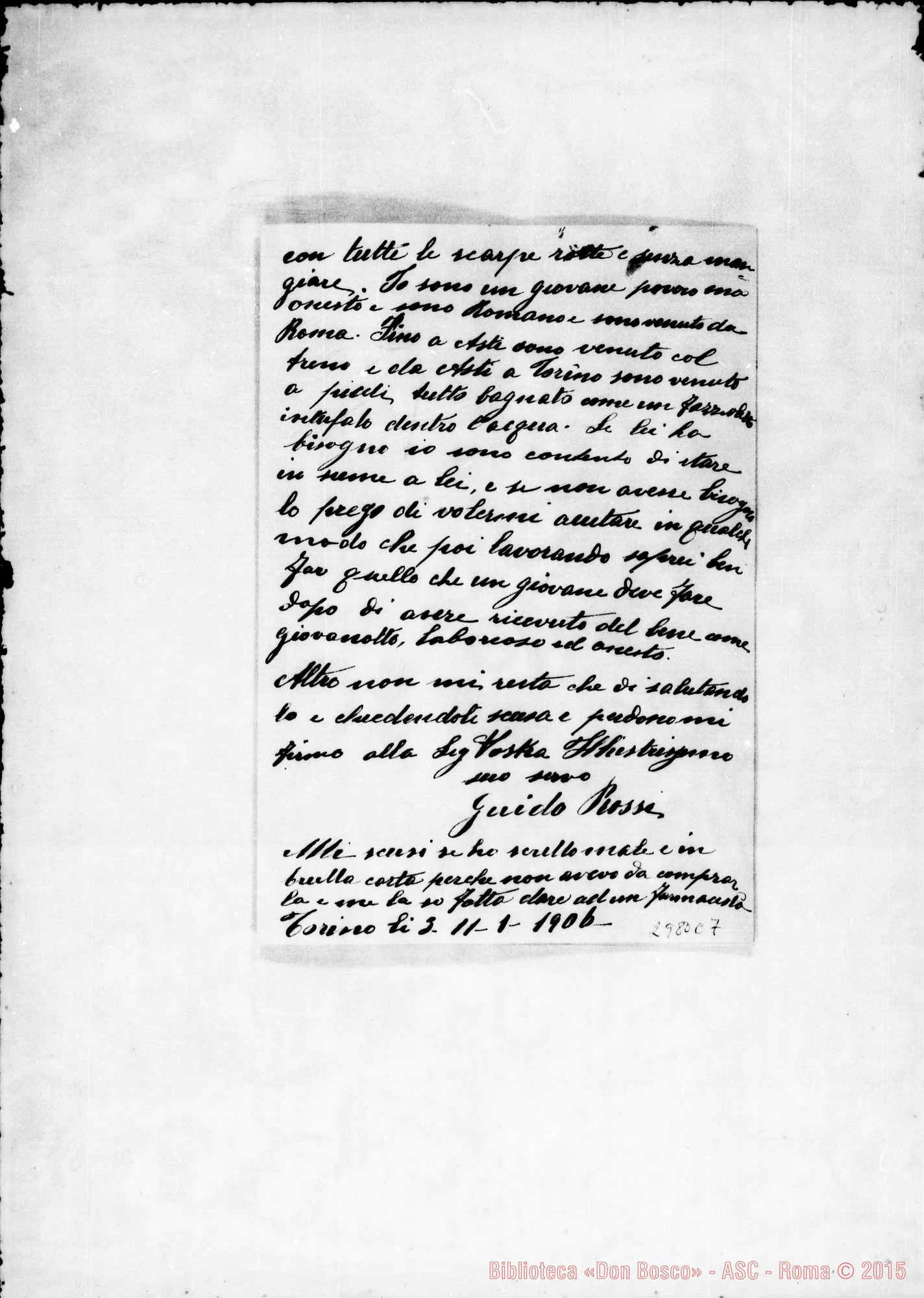 Fotogramma C 7 — Rossi Guido: Rossi Guido - Direttore. Torino, 3-11-1906