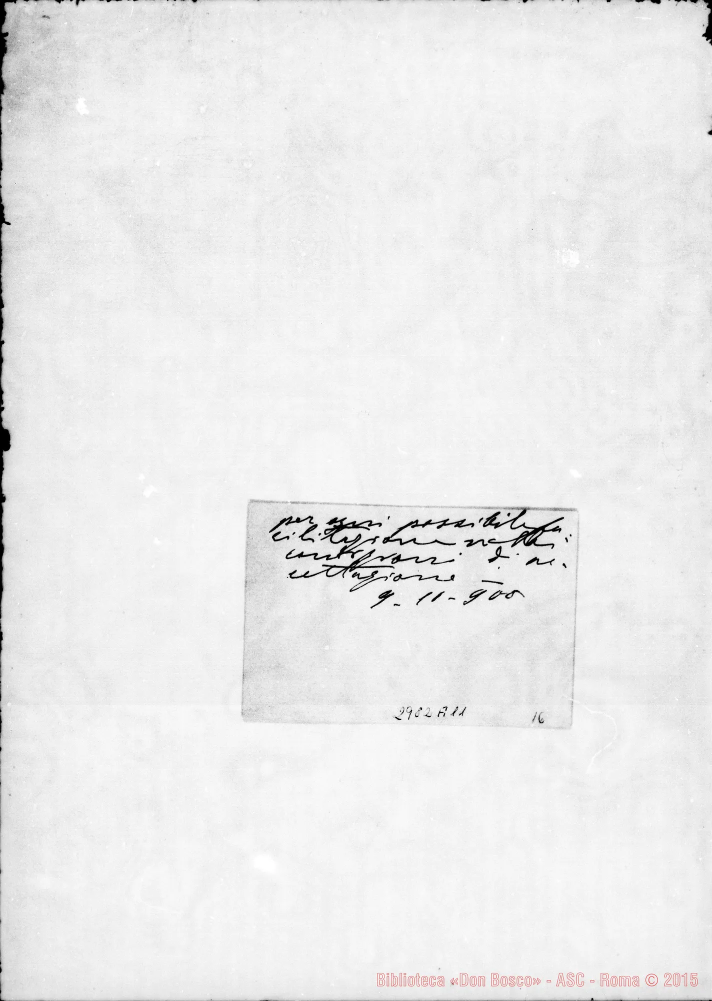 Fotogramma A 11 — Viilata Giovanni: D. Cerruti - D. Scappini. Torino, 9-11-1905