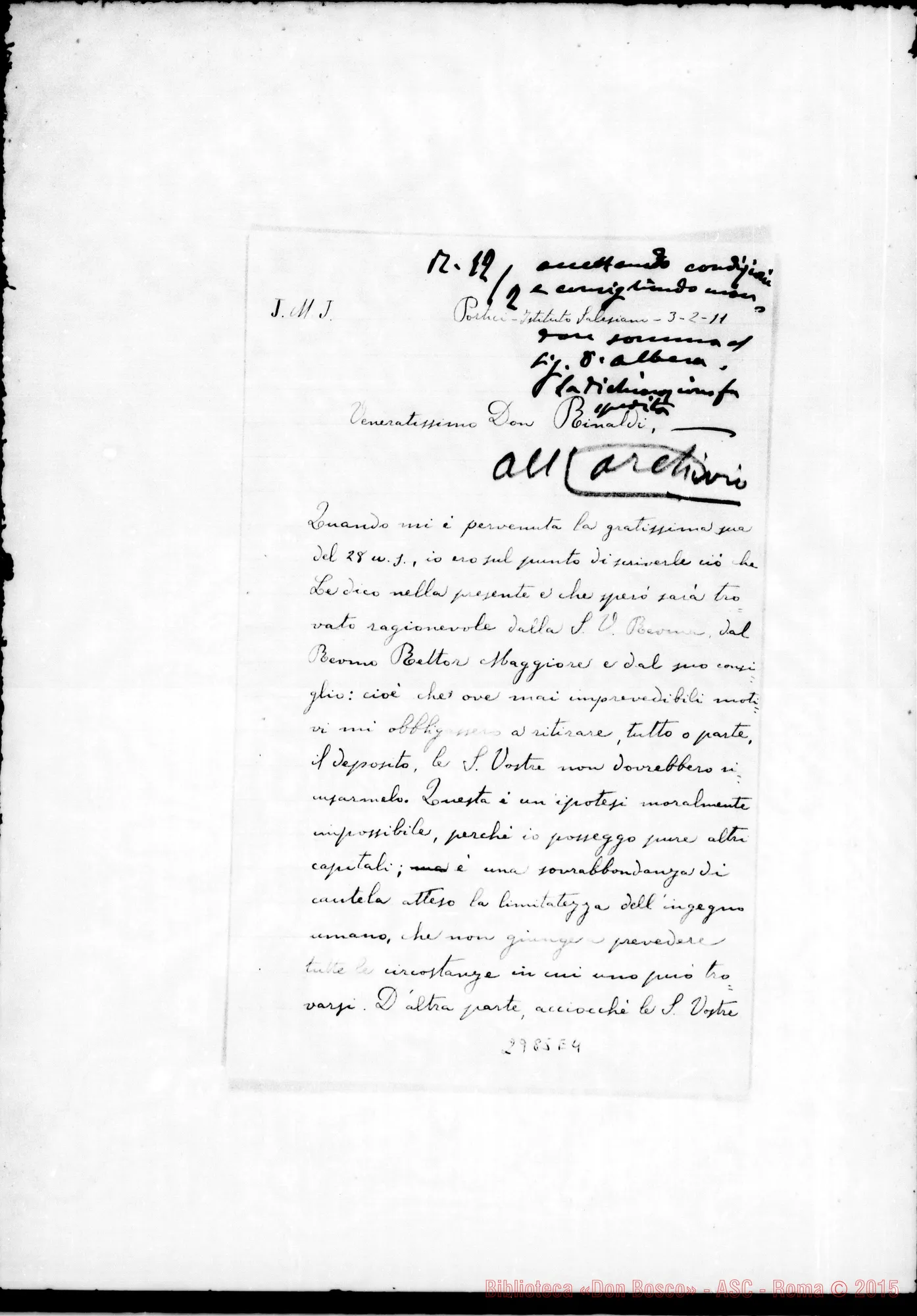 Fotogramma E 4 — Camete Giuseppe: Camete Giuseppe - D. Rinaldi. Portici, 3-02-1911. Autogr. Rinaldi
