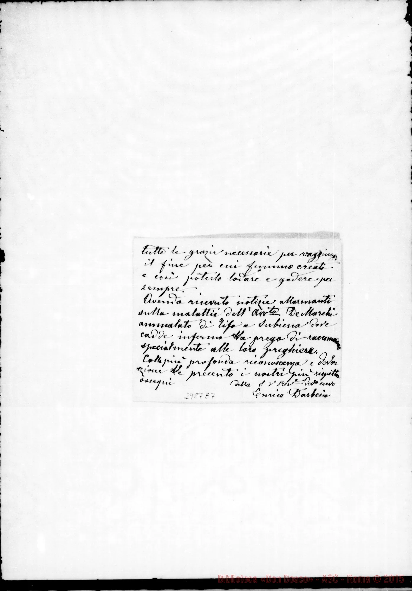 Fotogramma E 7 — Enrico Darbesio - D. Rua. Torino, 2-12-1902