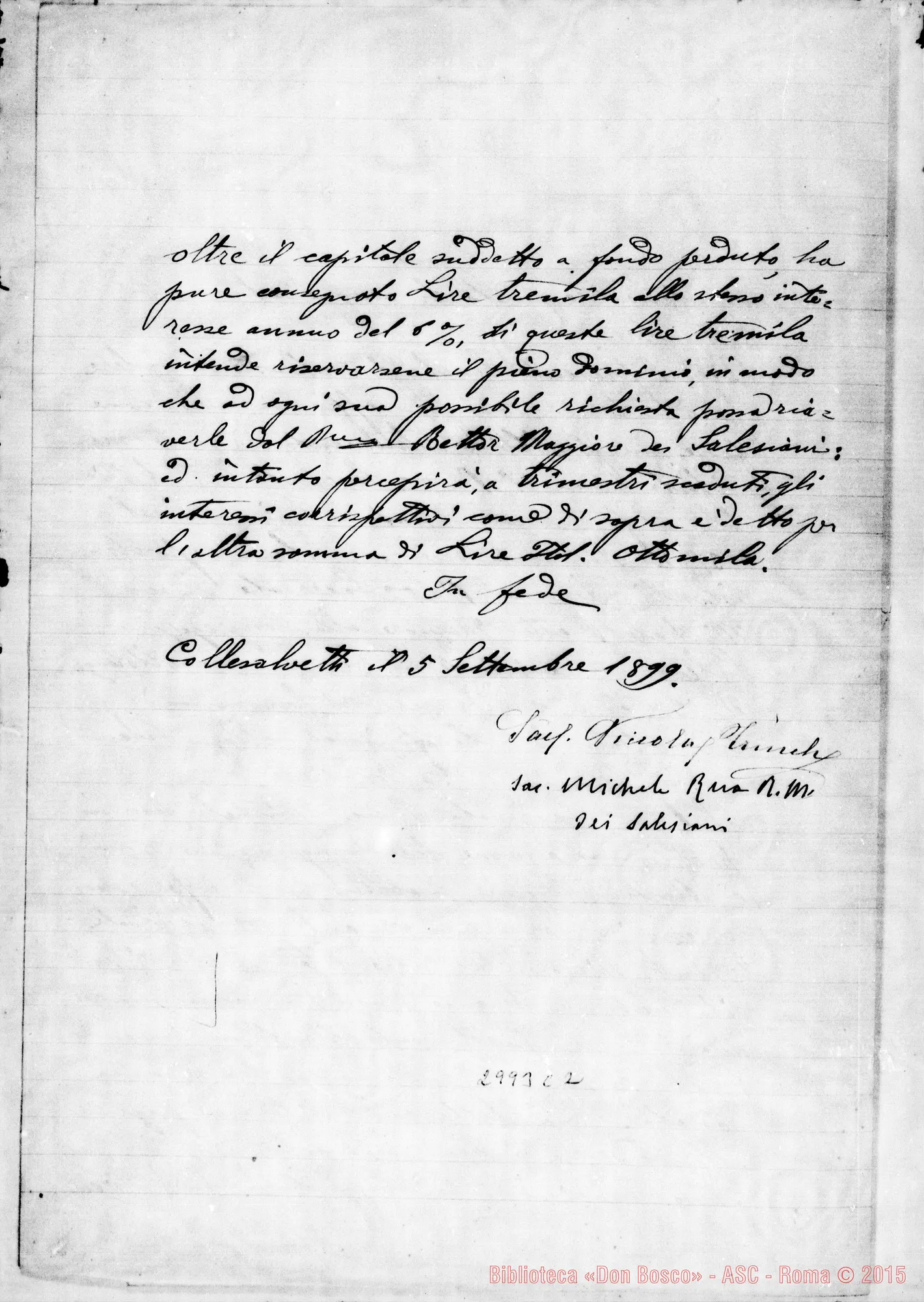 Fotogramma C 2 — Altra stesura con firma autogr. Rua.