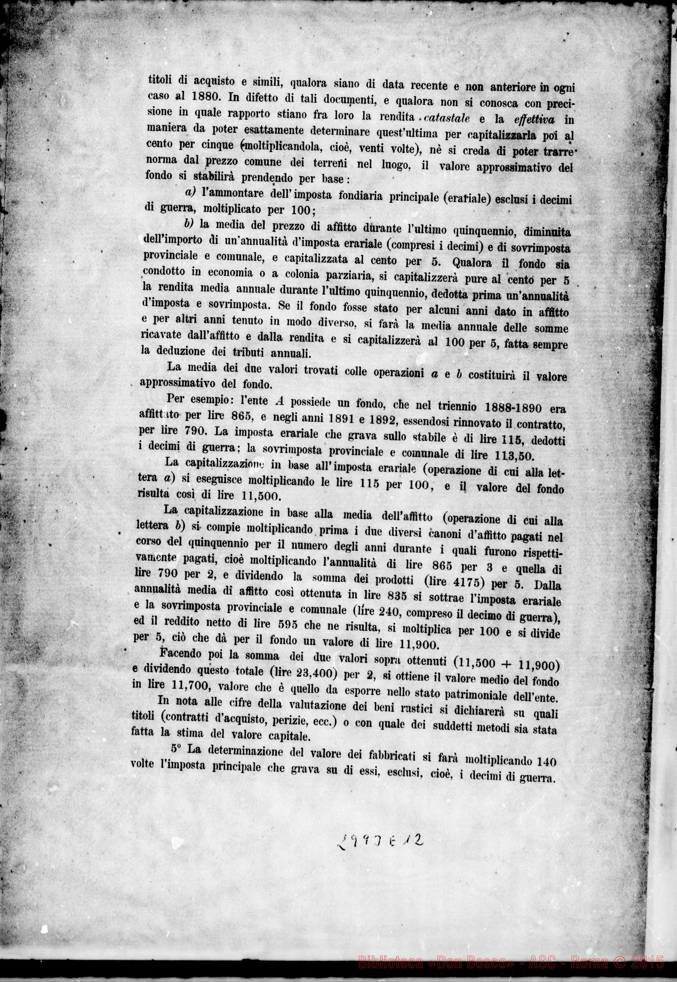 Fotogramma E 12 — Scarfiotti, Regio Economo Generale Regg.: Circolare stampata. Torino, 4-04-1893. Nella circolare: Autogr. Rua