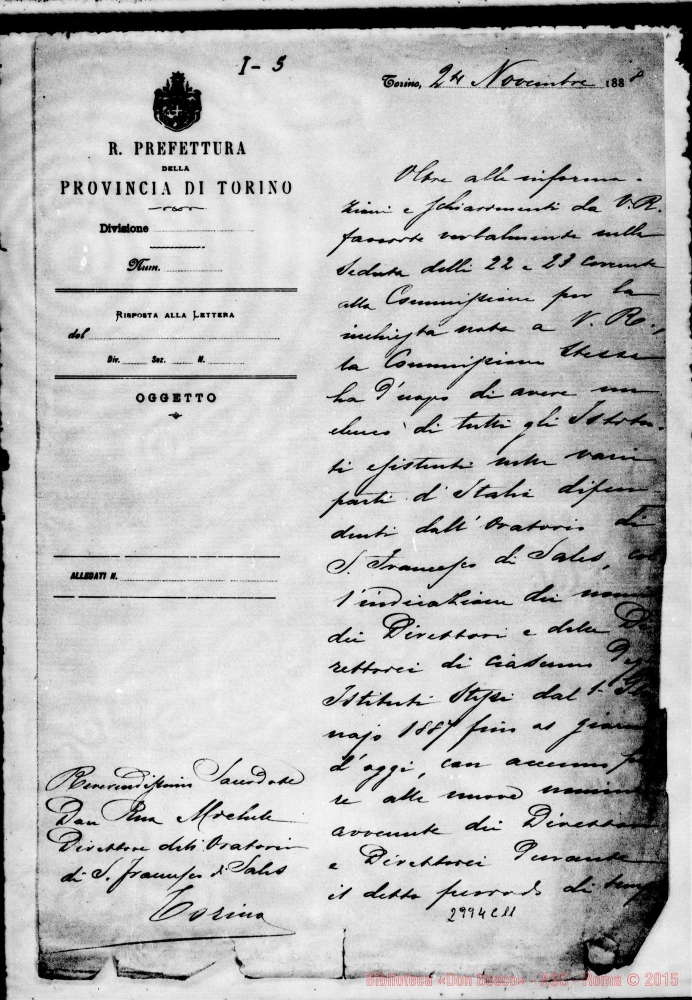 Fotogramma C 11 — 24-11 Prefettura della Prov. di Torino - Puglisi - D. Rua