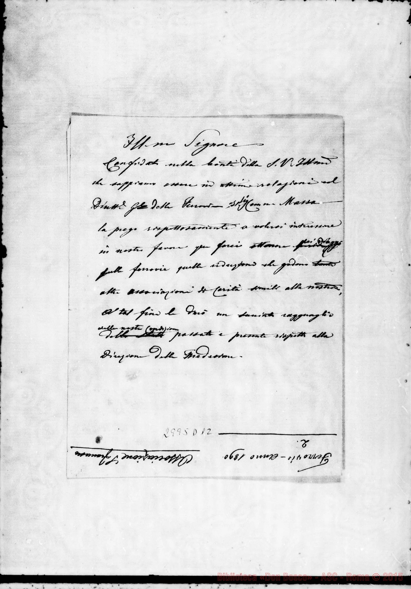 Fotogramma D 12 — 25-09 Minuta di lettera, senza mittente E destinatario