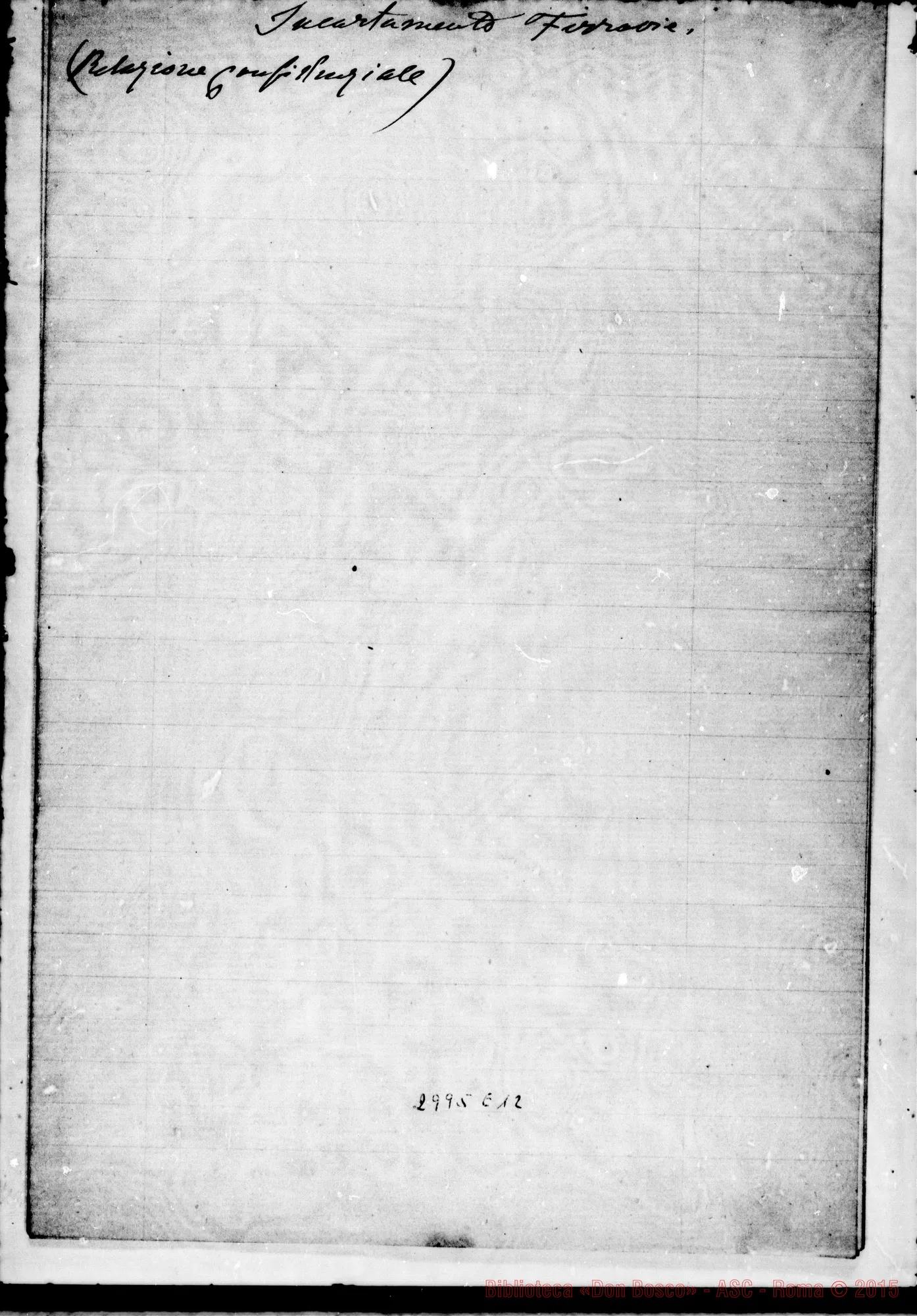 Fotogramma E 12 — 1892: 14-12 Verbale sulla conferenza tenuta in Roma su Strade Ferrate