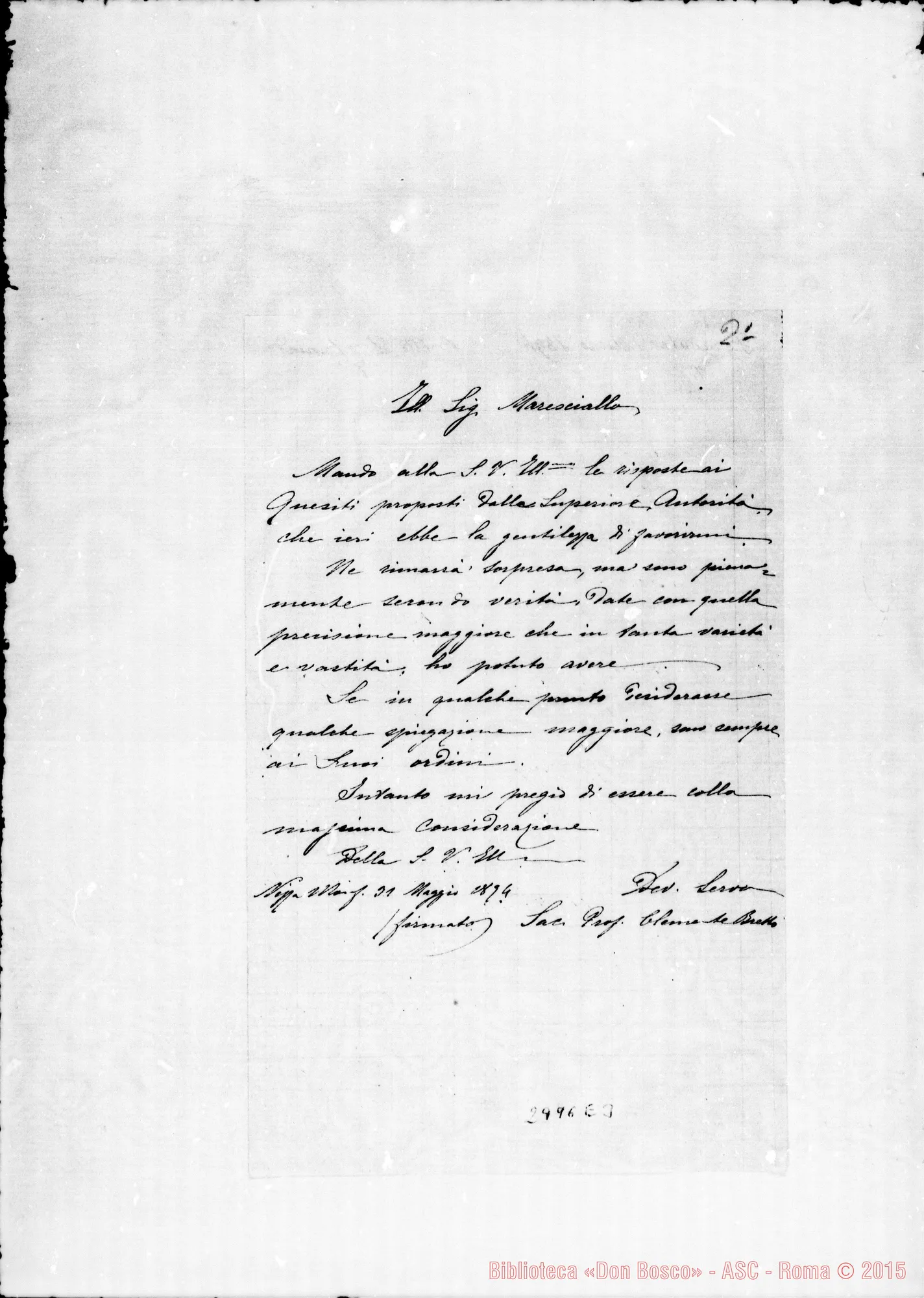 Fotogramma E 3 — 31-05 D. Bretto - Maresciallo