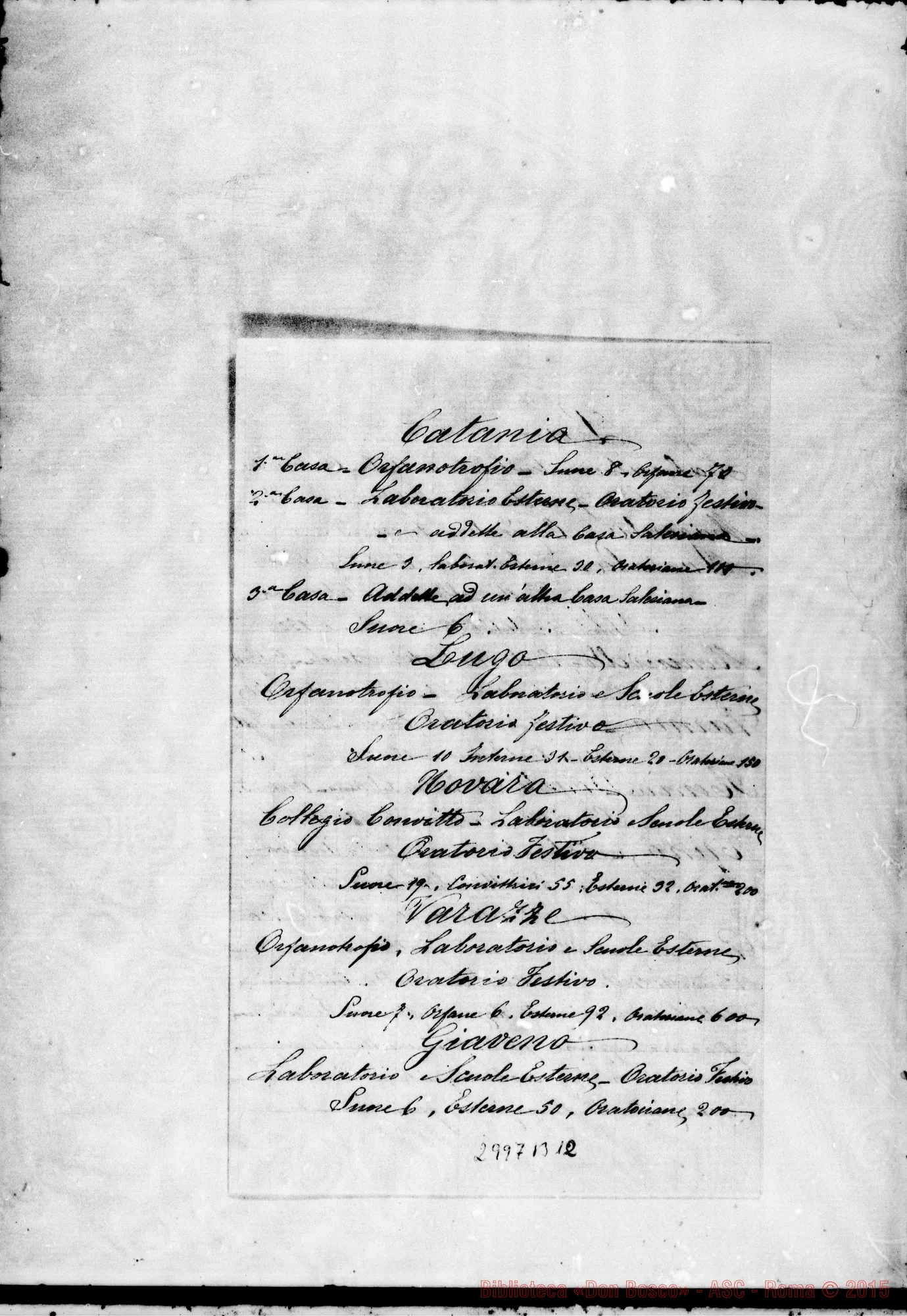 Fotogramma B 12 — 1896: 13-10 D. Bretto - Ill.mo Signore (alla Direzione delle Ferrovie)
