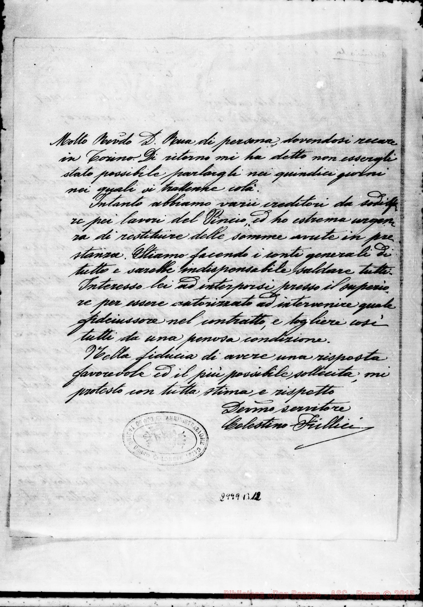 Fotogramma B 12 — Frillici Celestino - D. Marenco. Autogr. Rua E Rinaldi. Gualdo Tadino, 18-09-1901