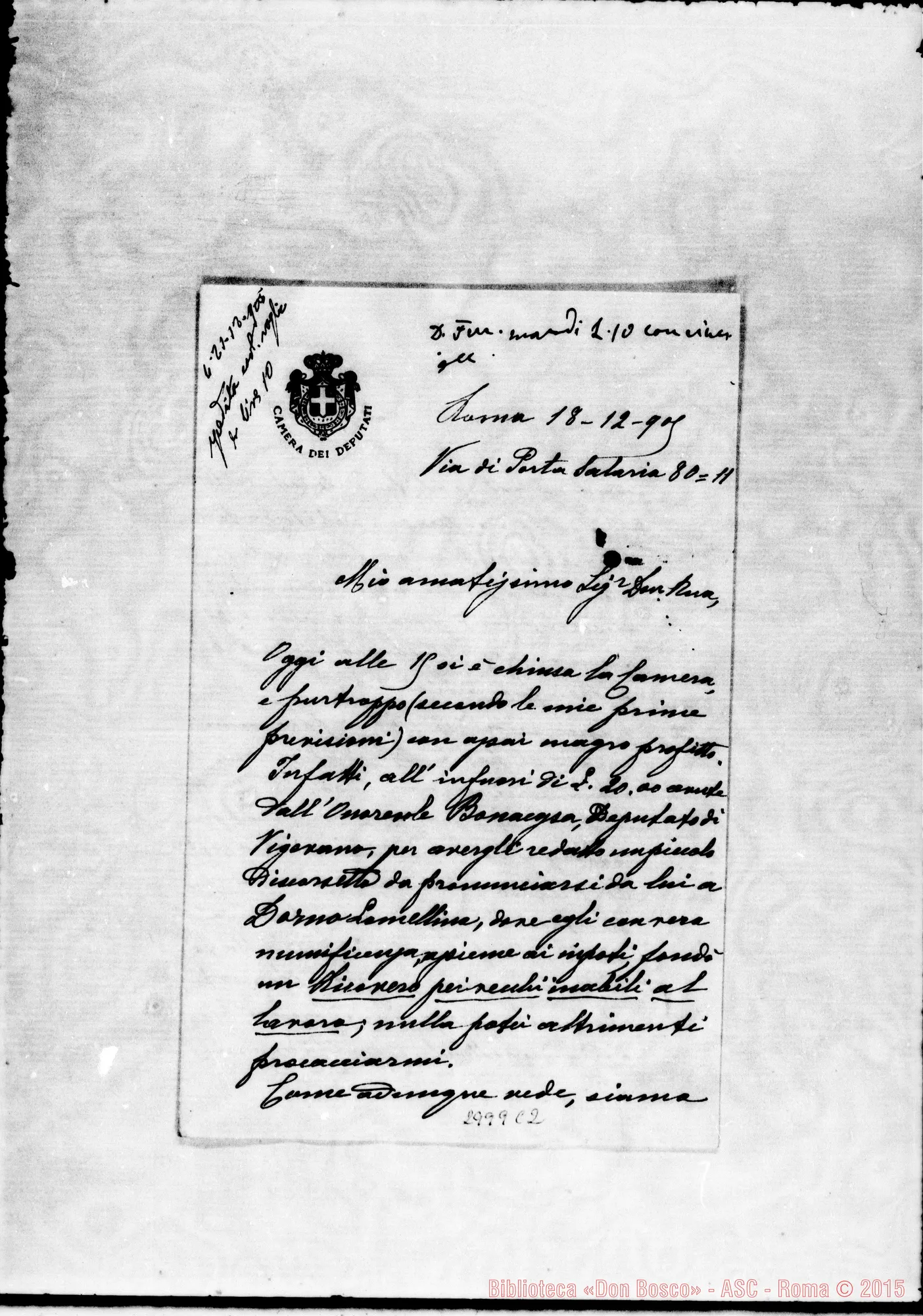 Fotogramma C 2 — Gonella G., deputato - D. Rua. Autogr. Rua