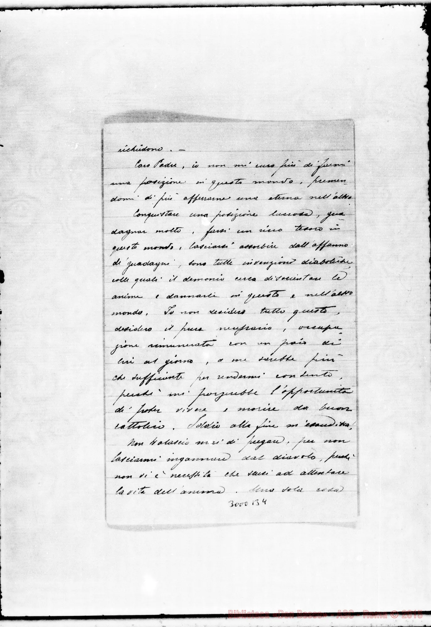 Fotogramma B 4 — Pennacchi Amerigo - Gentilissimo Padre. Autogr. Rua. Roma, 18-02-1902