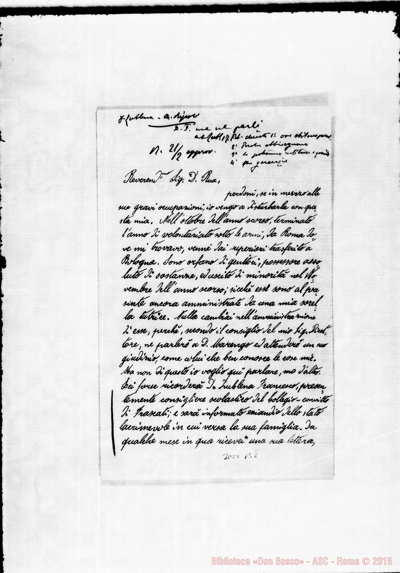Fotogramma B 8 — Ripoli Luigi, ch. - D. Rua. Autogr. Rua E Rinaldi. Bologna, 13-02-1902