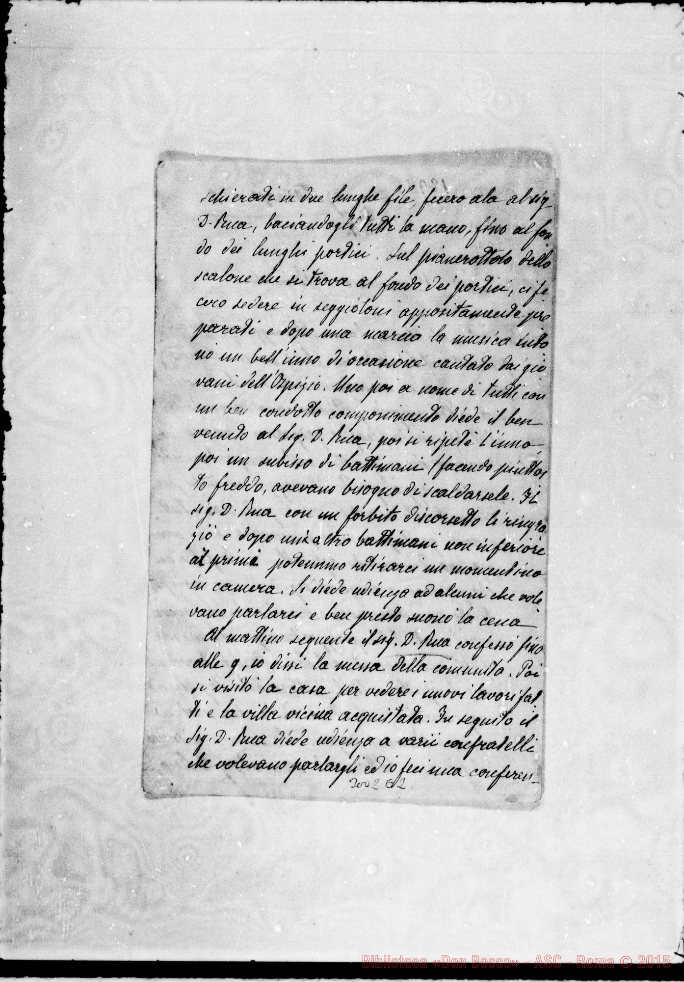 Fotogramma E 2 — Lettere del viaggio A Roma: Barberis - D. Bianchi. Roma, 27-02-1893