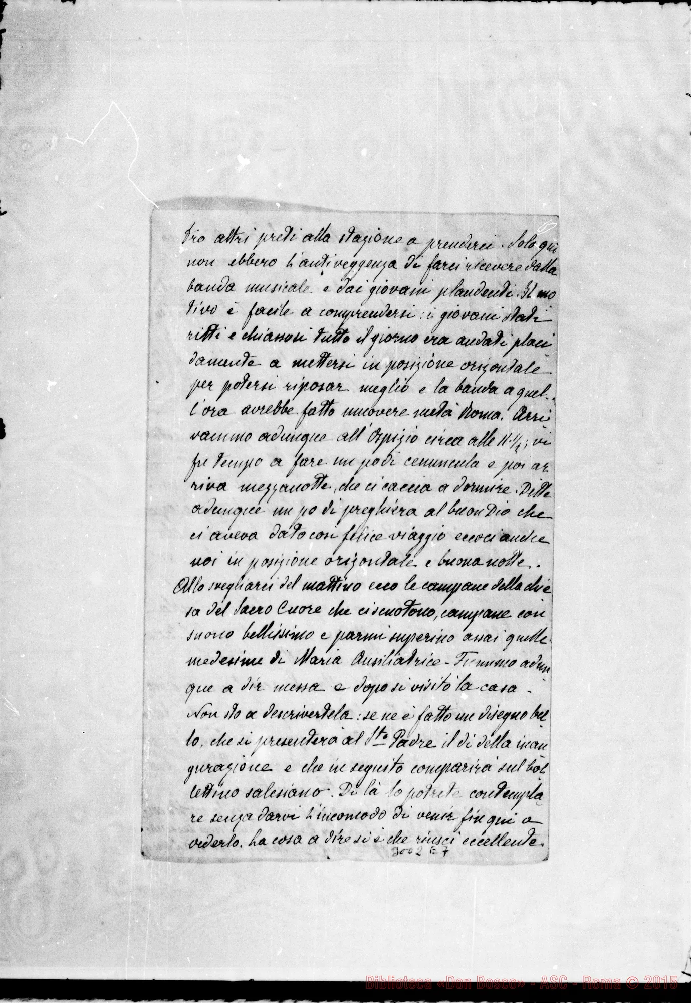 Fotogramma E 7 — Lettere del viaggio A Roma: Barberis - D. Bianchi. Roma, 27-02-1893