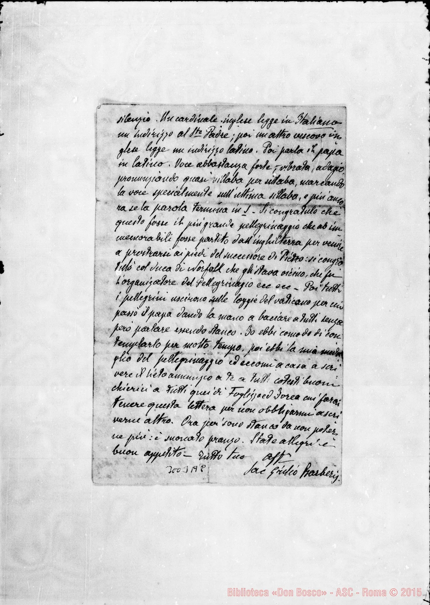 Fotogramma A 8 — Barberis - Carissimo. Roma, 28-02-1893