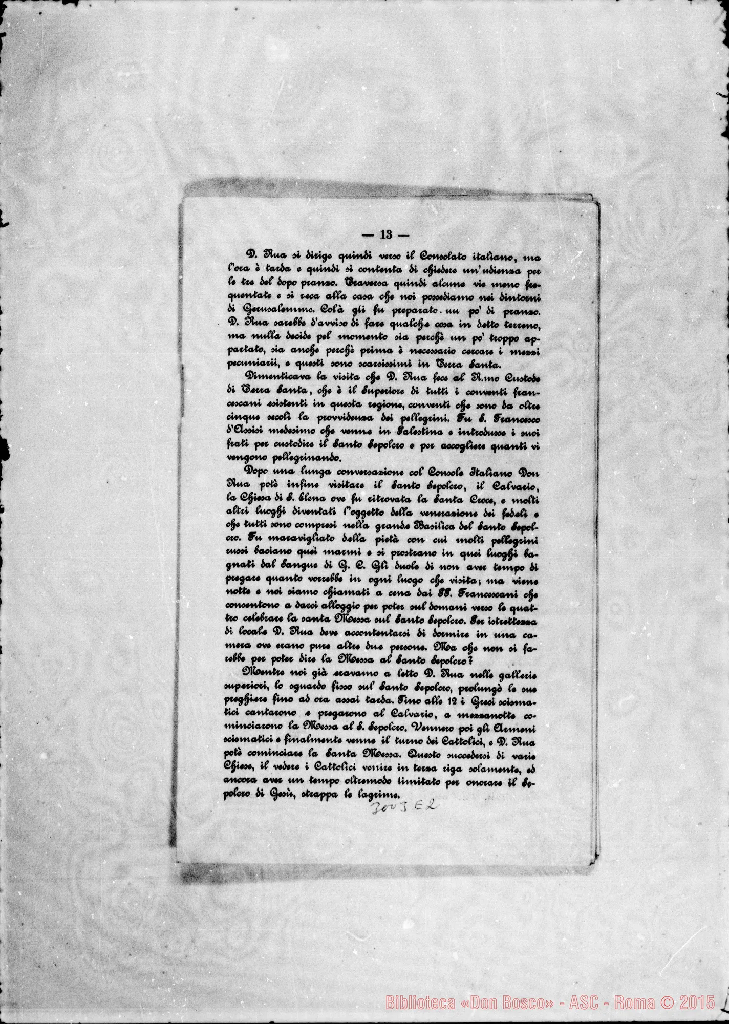 Fotogramma E 2 — D. Albera - D. Belmonte: Parecchie lettere stampate