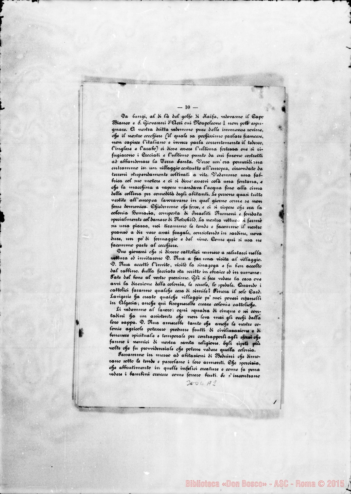 Fotogramma A 2 — D. Albera - D. Belmonte: Parecchie lettere stampate