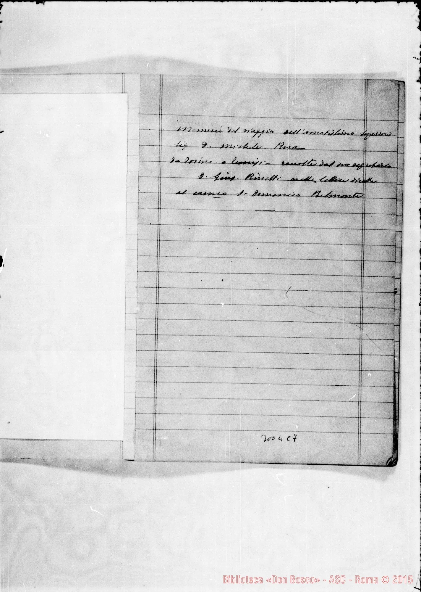 Fotogramma C 7 — 1900: Viaggio Torino-Tunisi-Torino. Cronaca di D. Rinetti: 7 quaderni