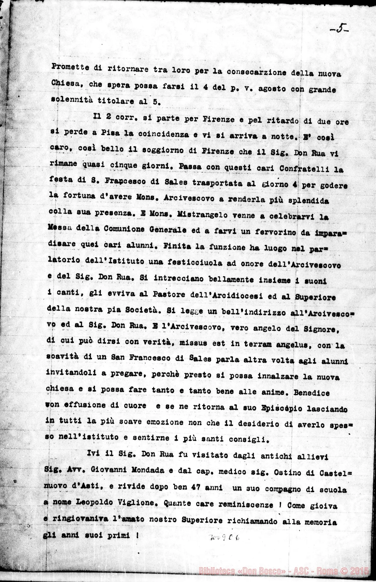Fotogramma E 6 — Copia dt. del viaggio di D. Rua Torino-Tunisi-Torino