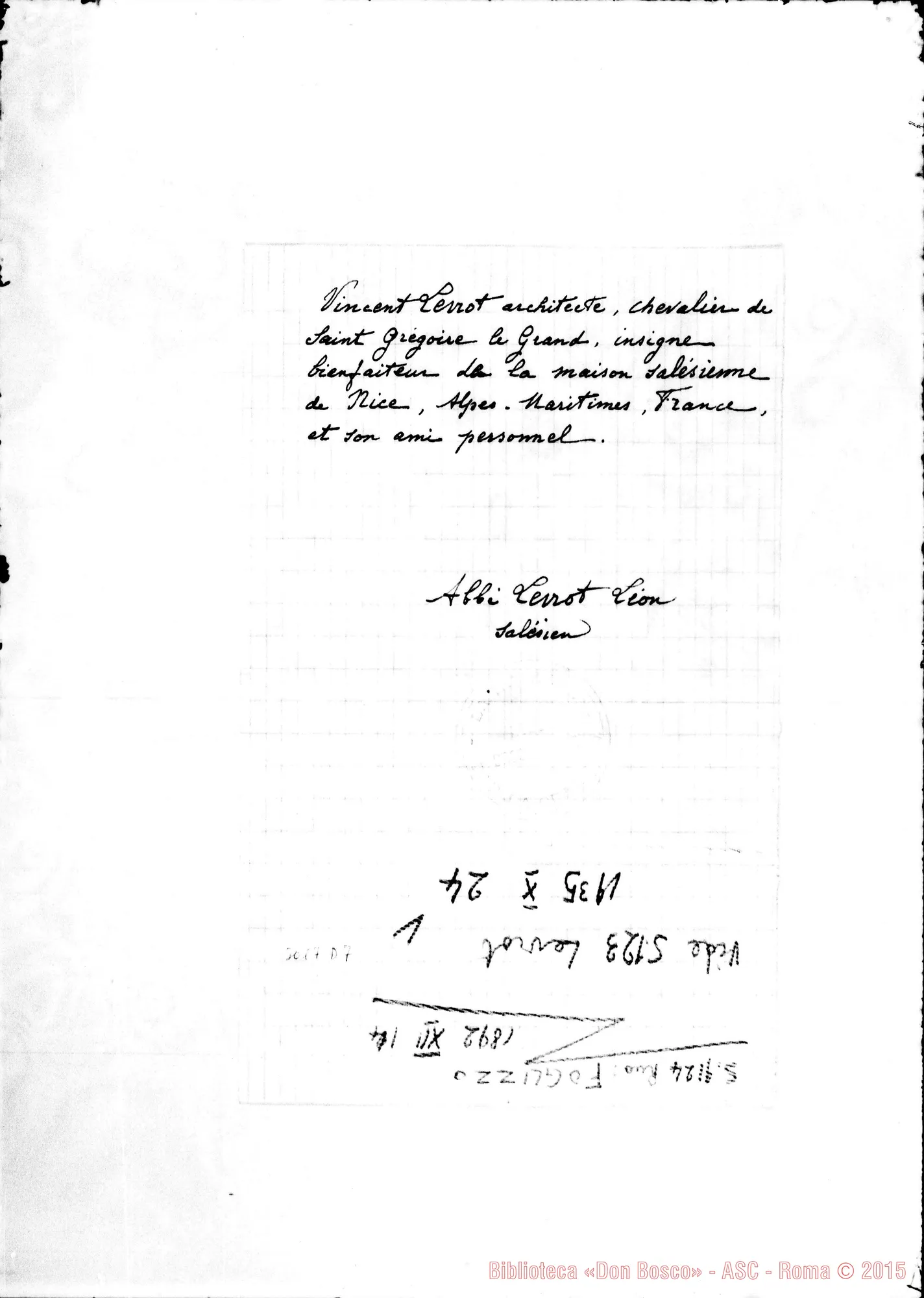 Fotogramma D 7 — Foglizzo: Note pour la vie du Serviteur de Dieu Don Michel Rua
