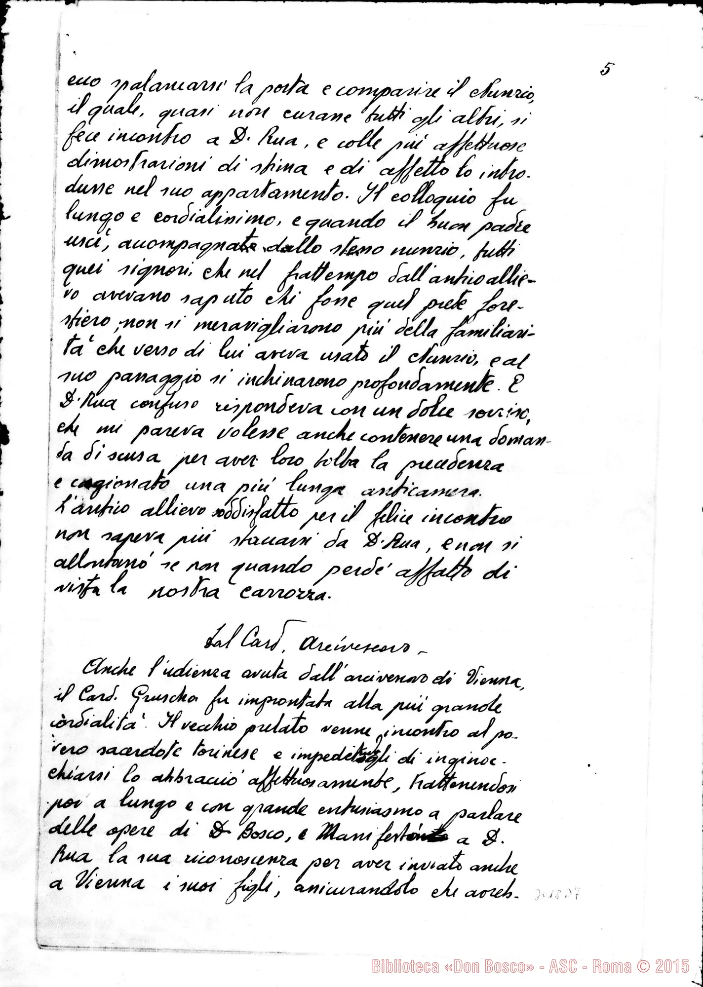 Fotogramma D 7 — Accl. relazione sulla visita di D. Rua A Vienna. 21-07-1914