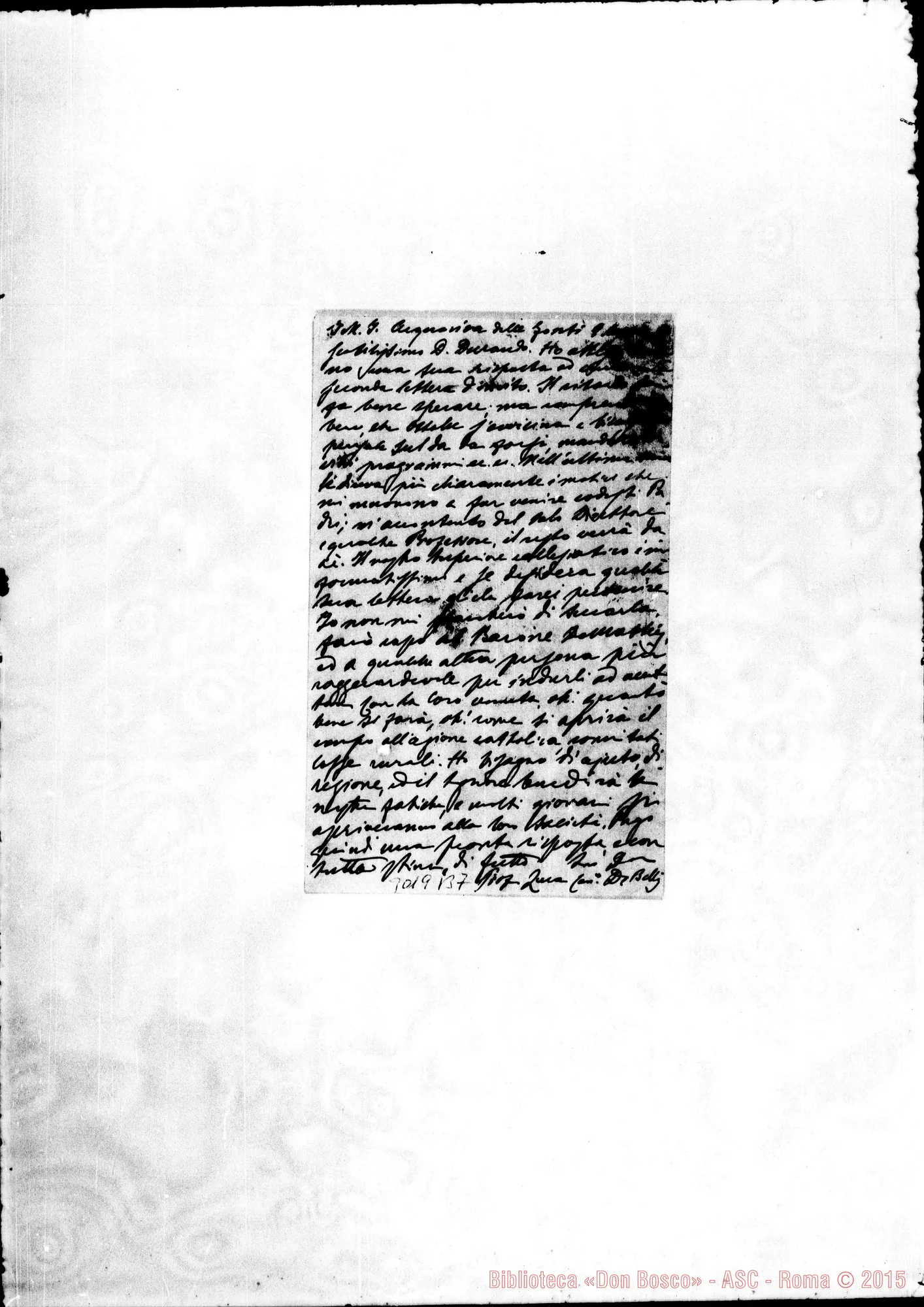 Fotogramma B 7 — Prof. Luca De Bellis, can. - D. Durando. Acquaviva, 9-08-1897