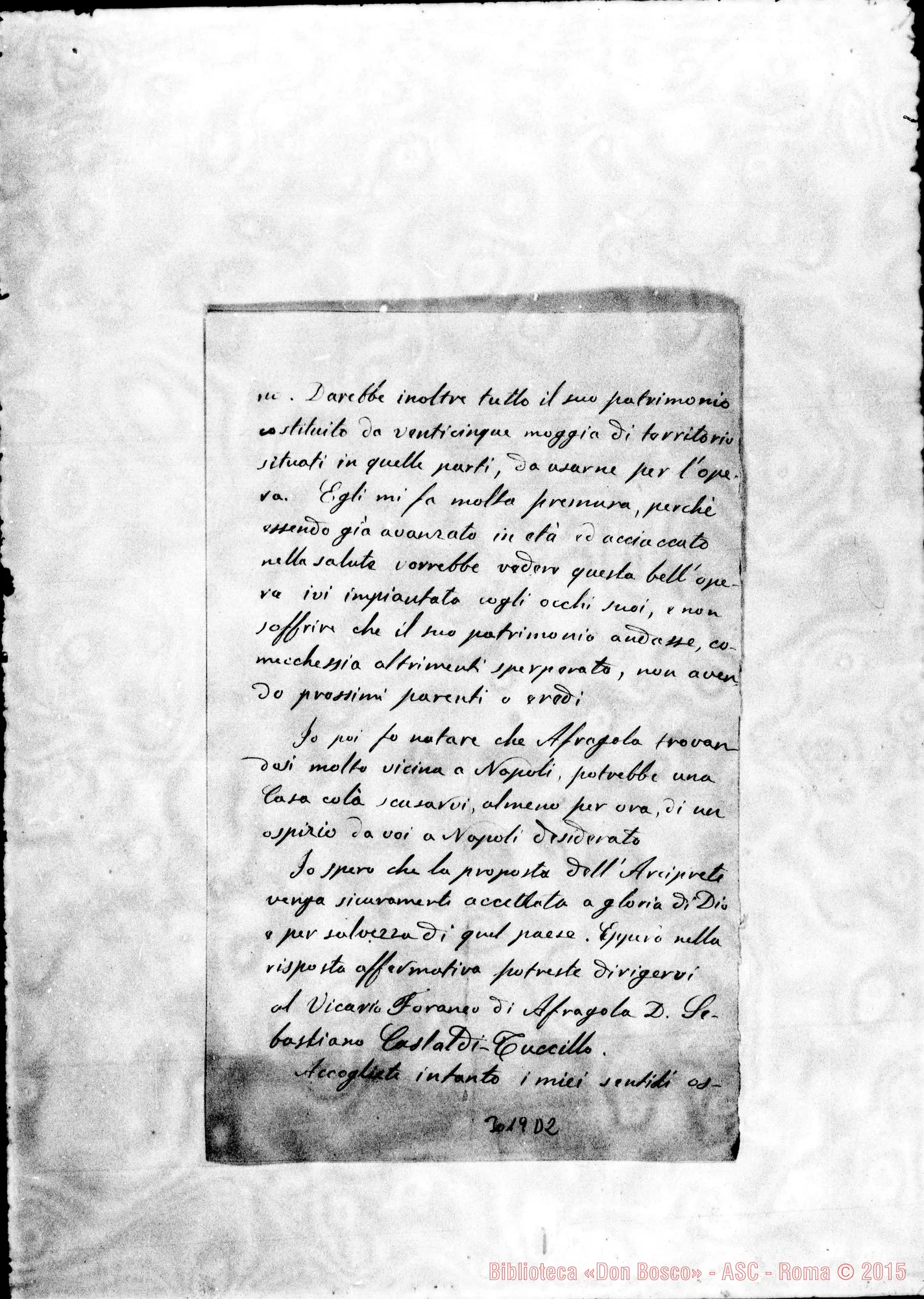 Fotogramma D 2 — Afragola: Raffaele Starace, SDB - D. Rua. Castellammare, 22-07-1892