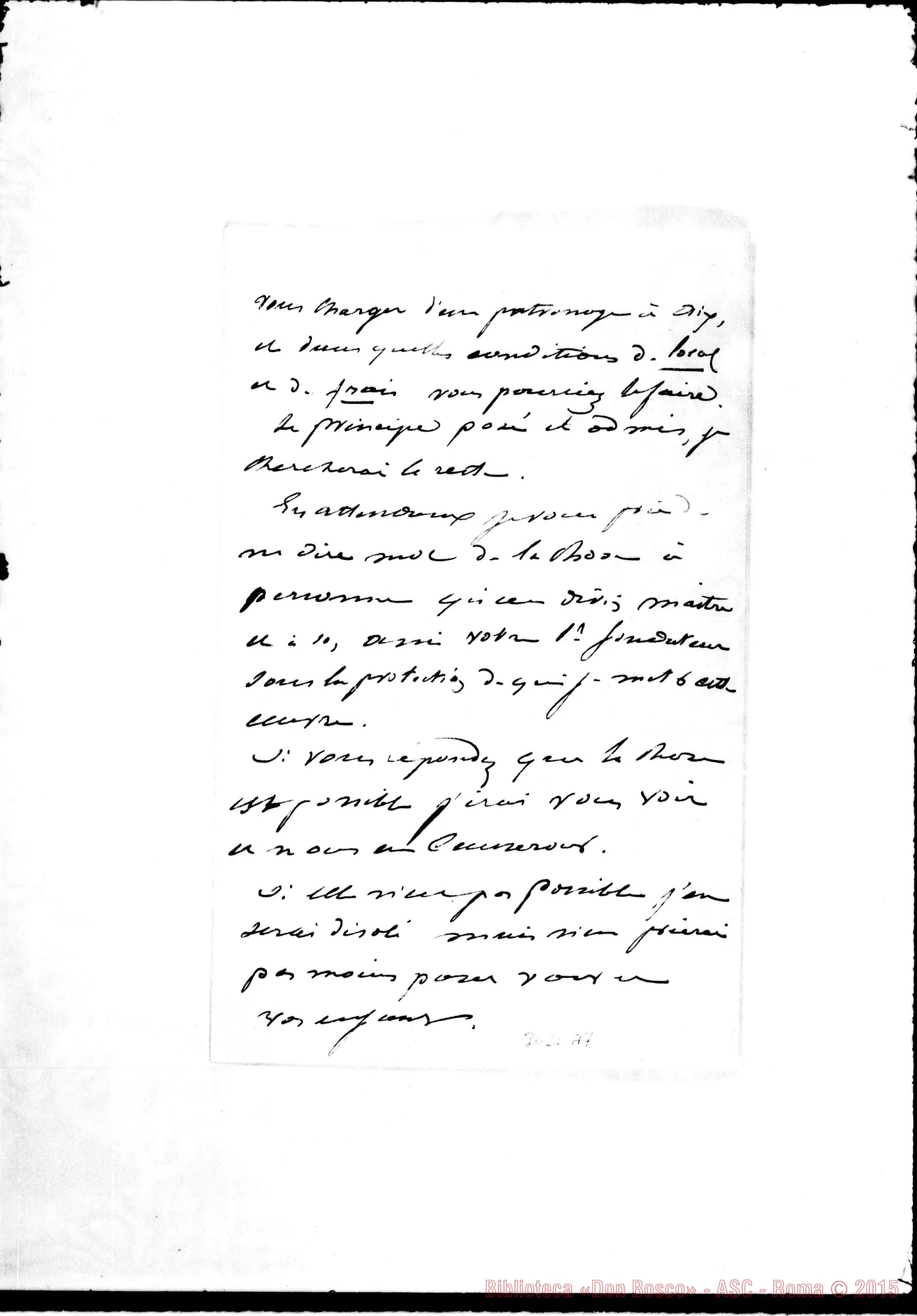 Fotogramma A 7 — Aix (Provence): Abbé Bourdet - D. Bologna. Aix, 4-04-1896