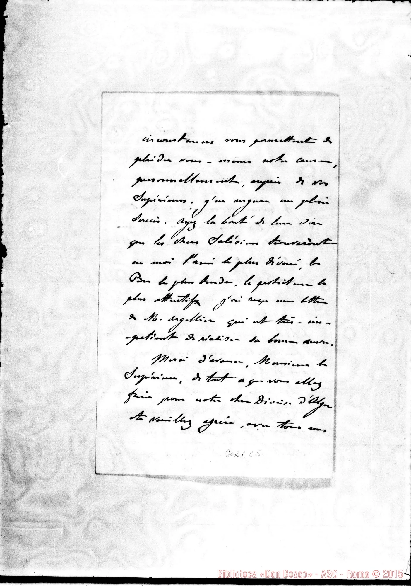 Fotogramma C 5 — Duserre Prospero, arciv. - Monsieur le Supérieur. Alger, 29-07-1893