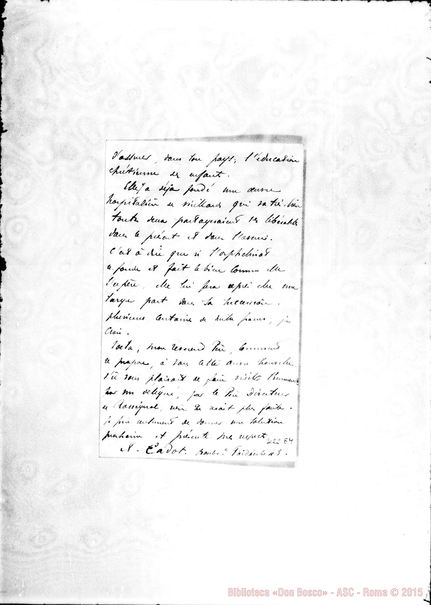 Fotogramma E 4 — Cadot - Mon Révérend Pére. Amiens, 3-02-1894